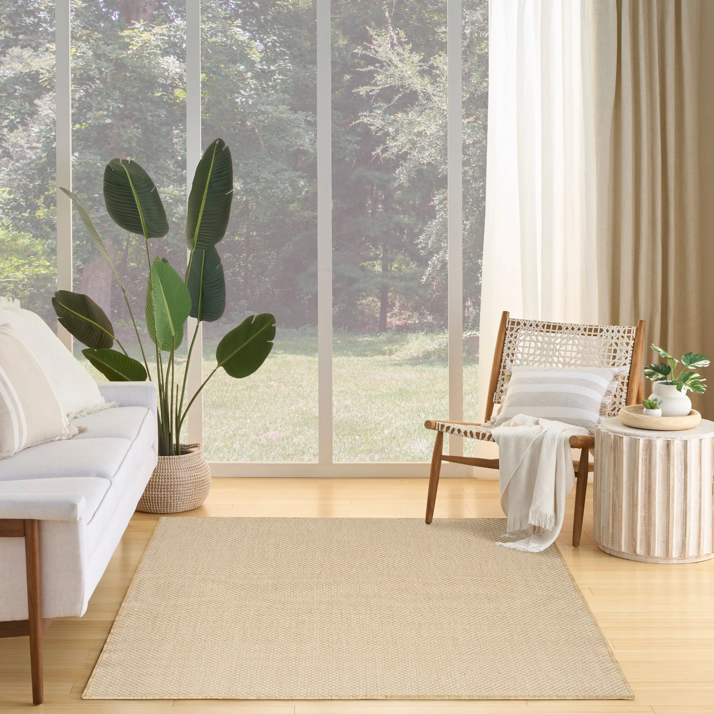 Nourison Courtyard Indoor/Outdoor Modern Geometric Area Rug