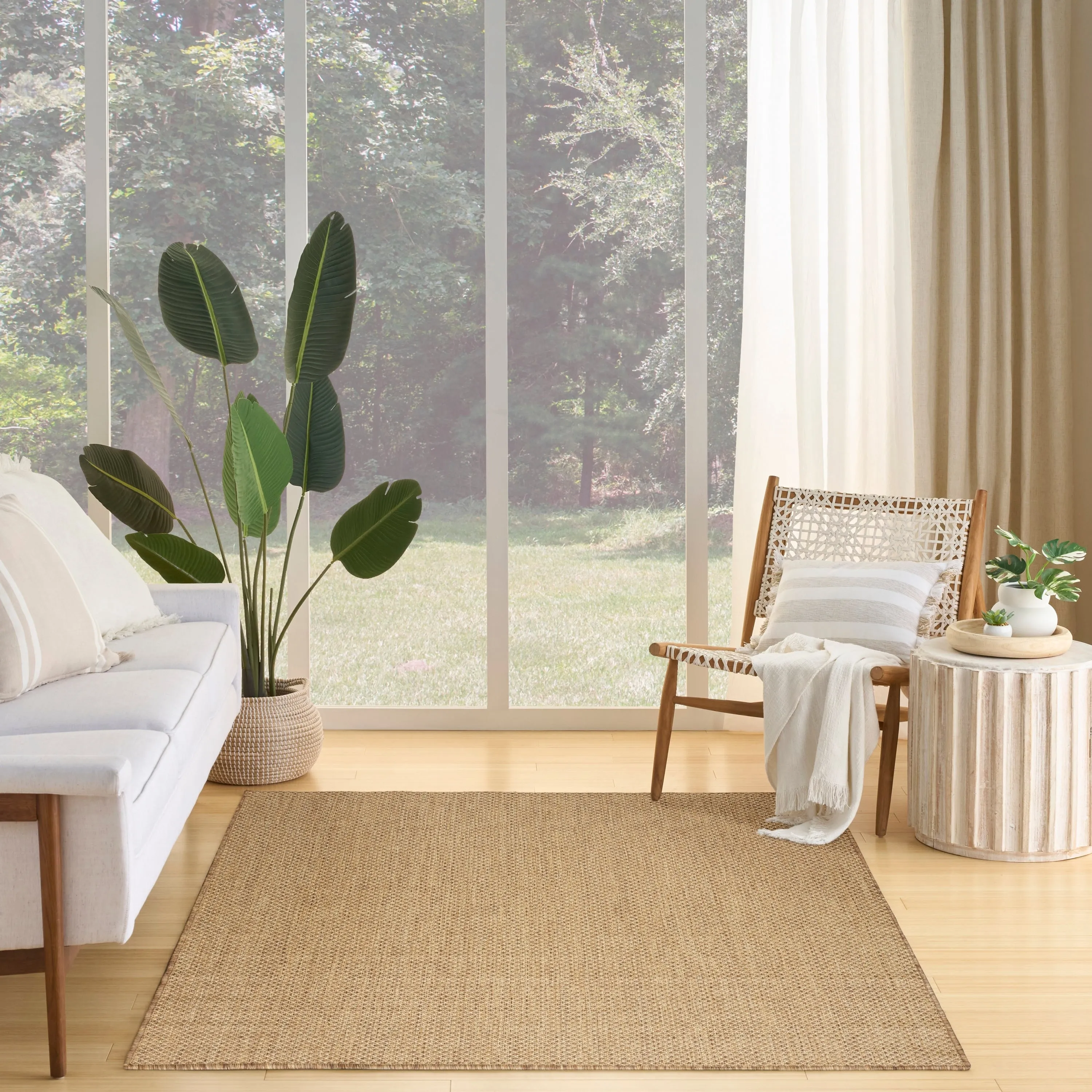 Nourison Courtyard Indoor/Outdoor Modern Geometric Area Rug