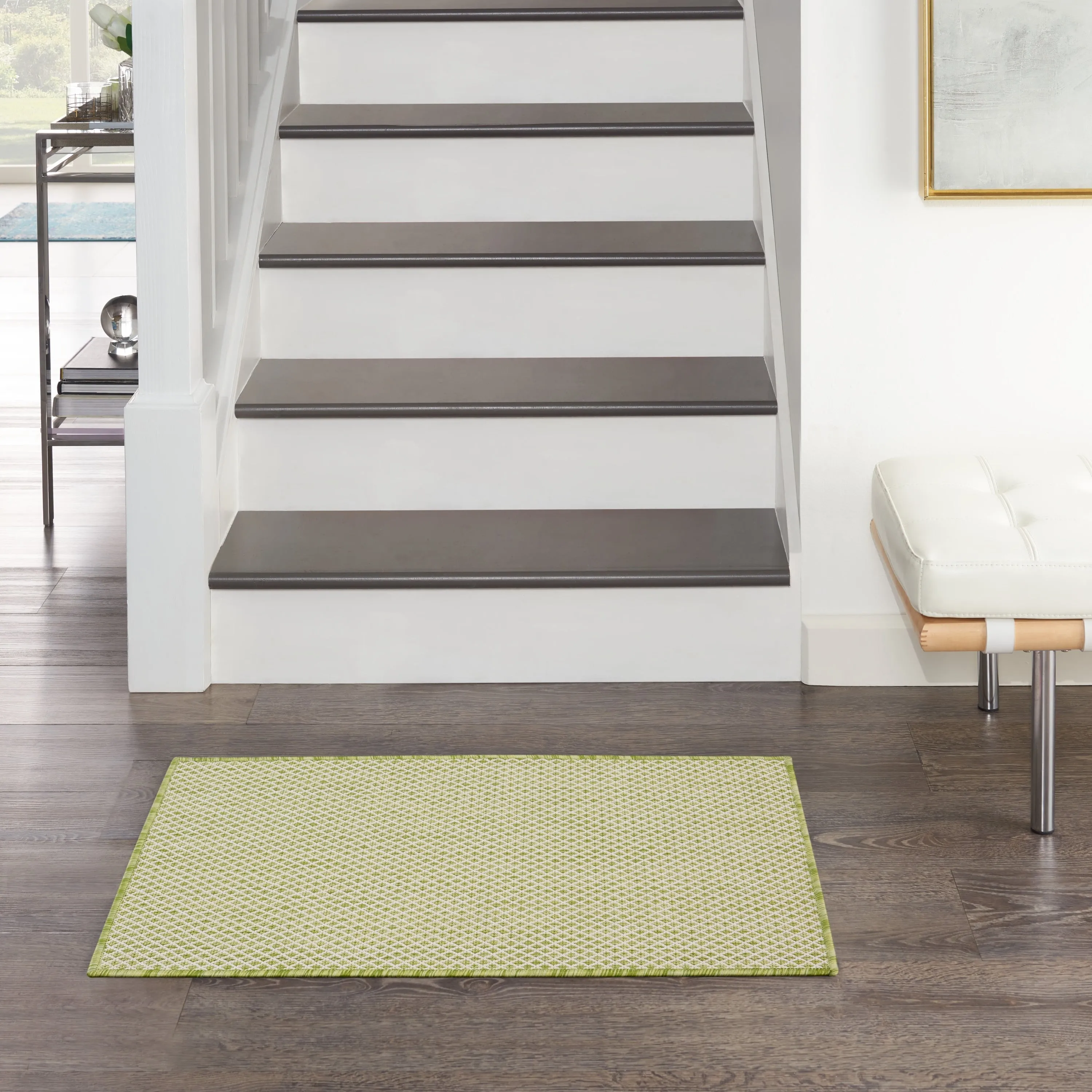 Nourison Courtyard Indoor/Outdoor Modern Geometric Area Rug