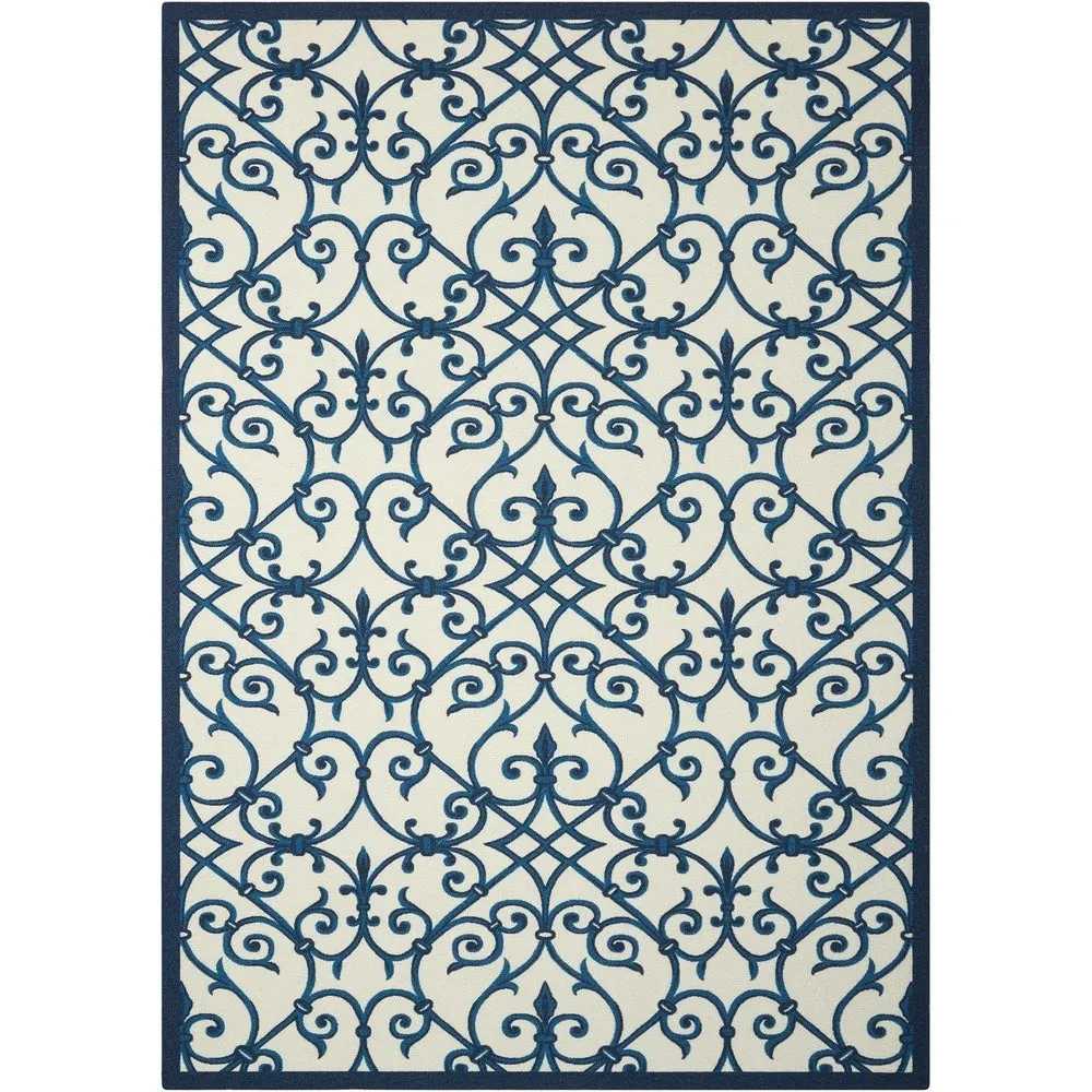 Nourison Geometric Trellis Indoor/ Outdoor Area Rug
