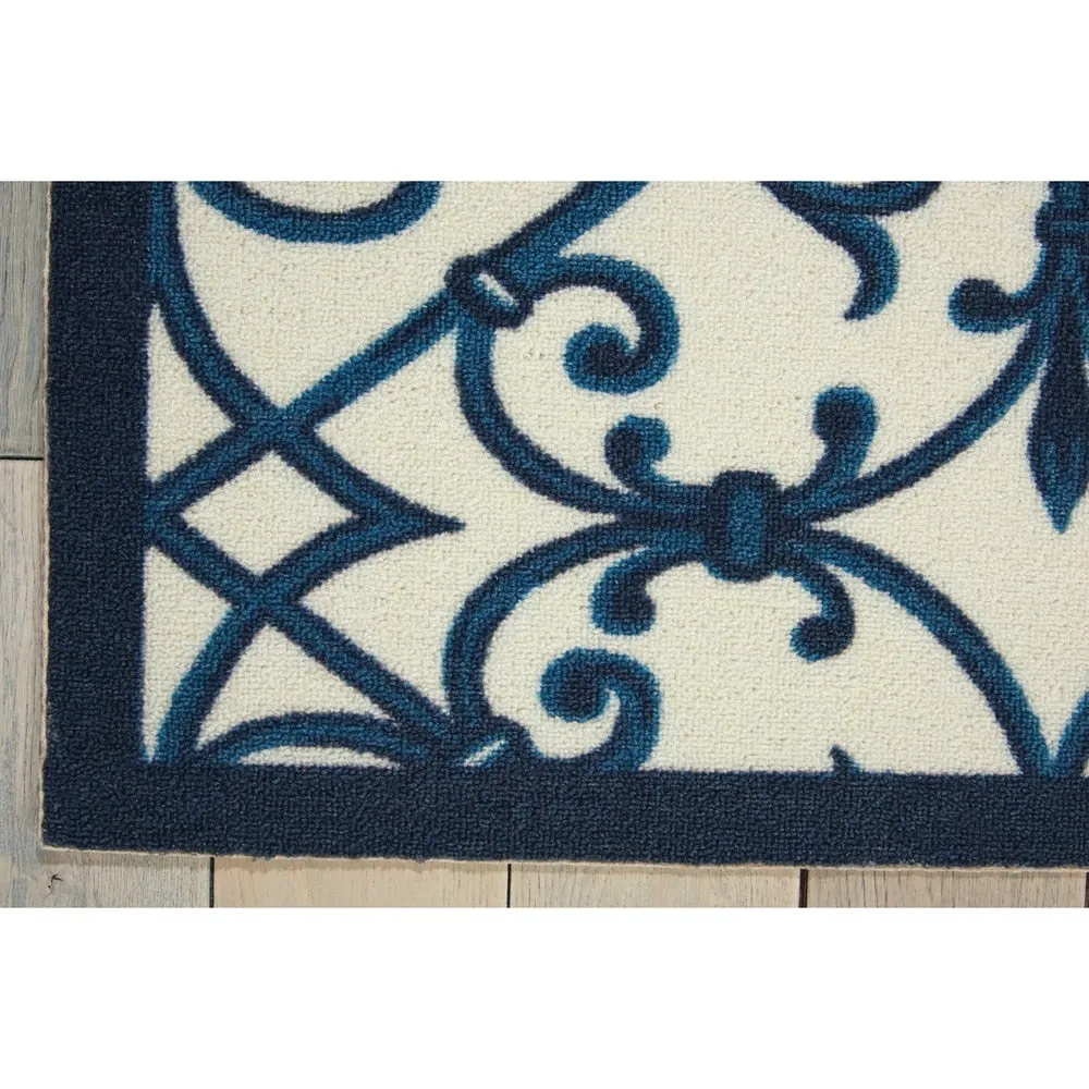 Nourison Geometric Trellis Indoor/ Outdoor Area Rug