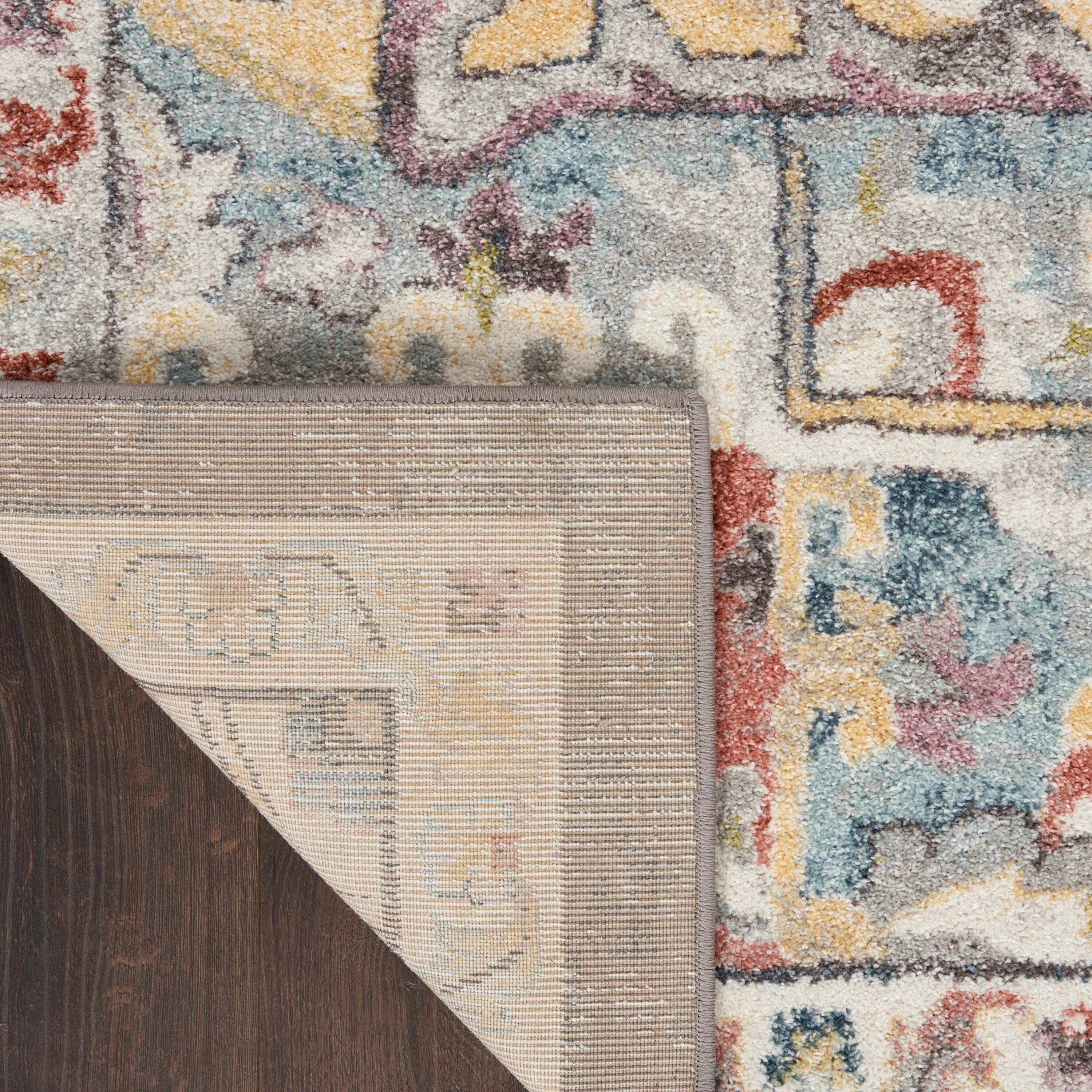 Nourison Juniper Persian Farmhouse Medallion Multicolored Area Rug
