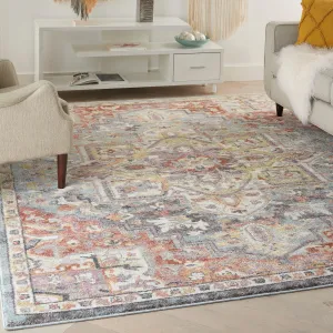 Nourison Juniper Persian Farmhouse Medallion Multicolored Area Rug