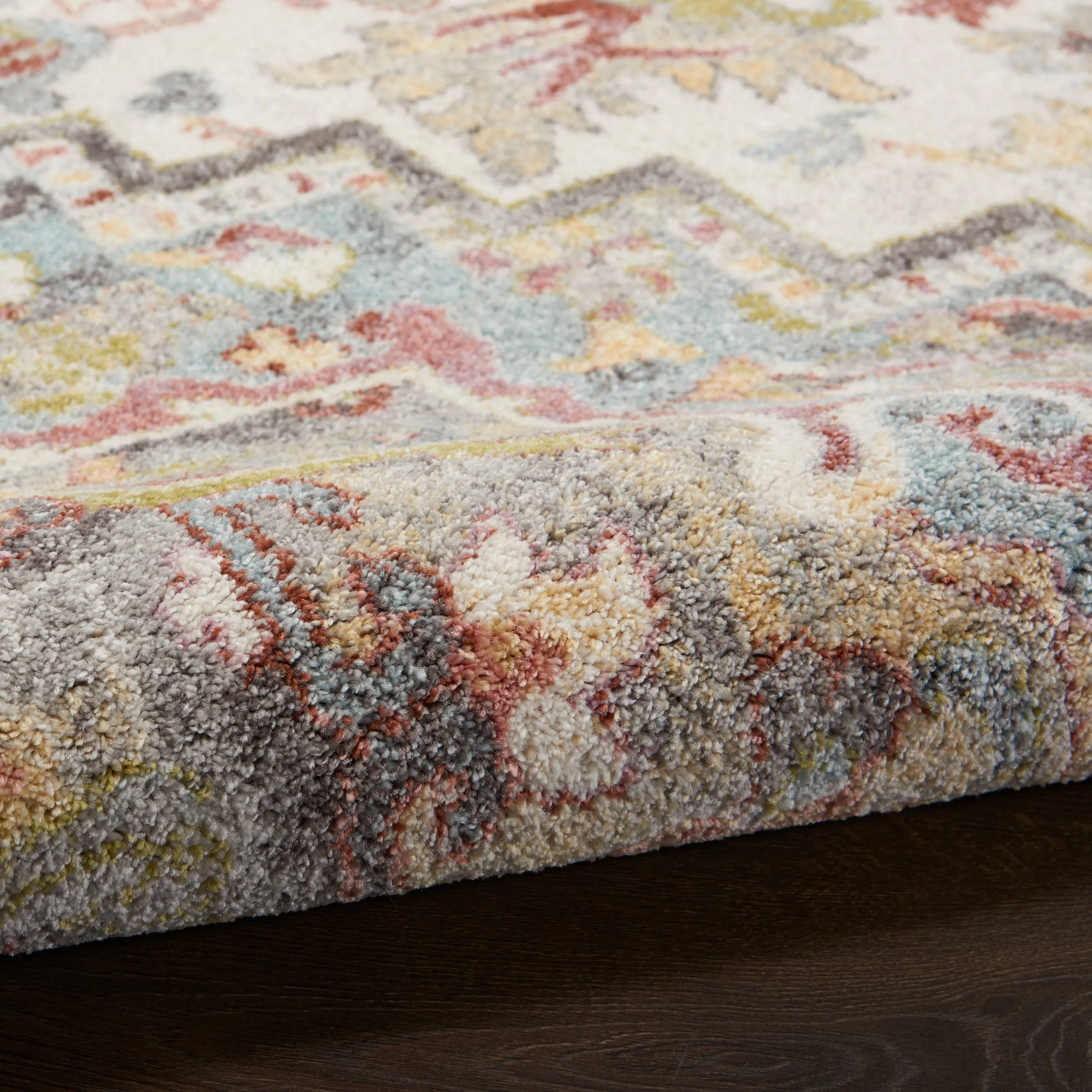 Nourison Juniper Persian Farmhouse Medallion Multicolored Area Rug