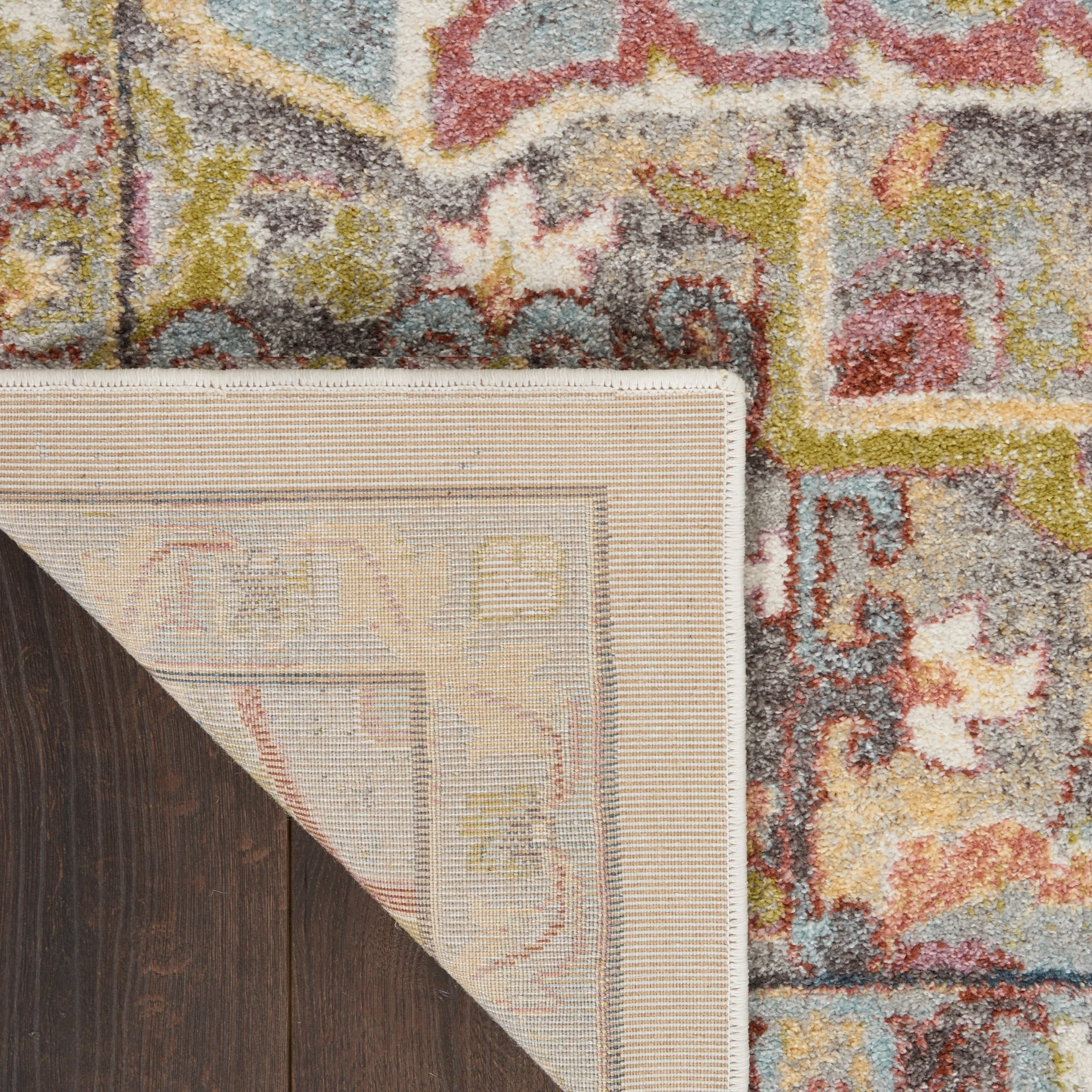 Nourison Juniper Persian Farmhouse Medallion Multicolored Area Rug