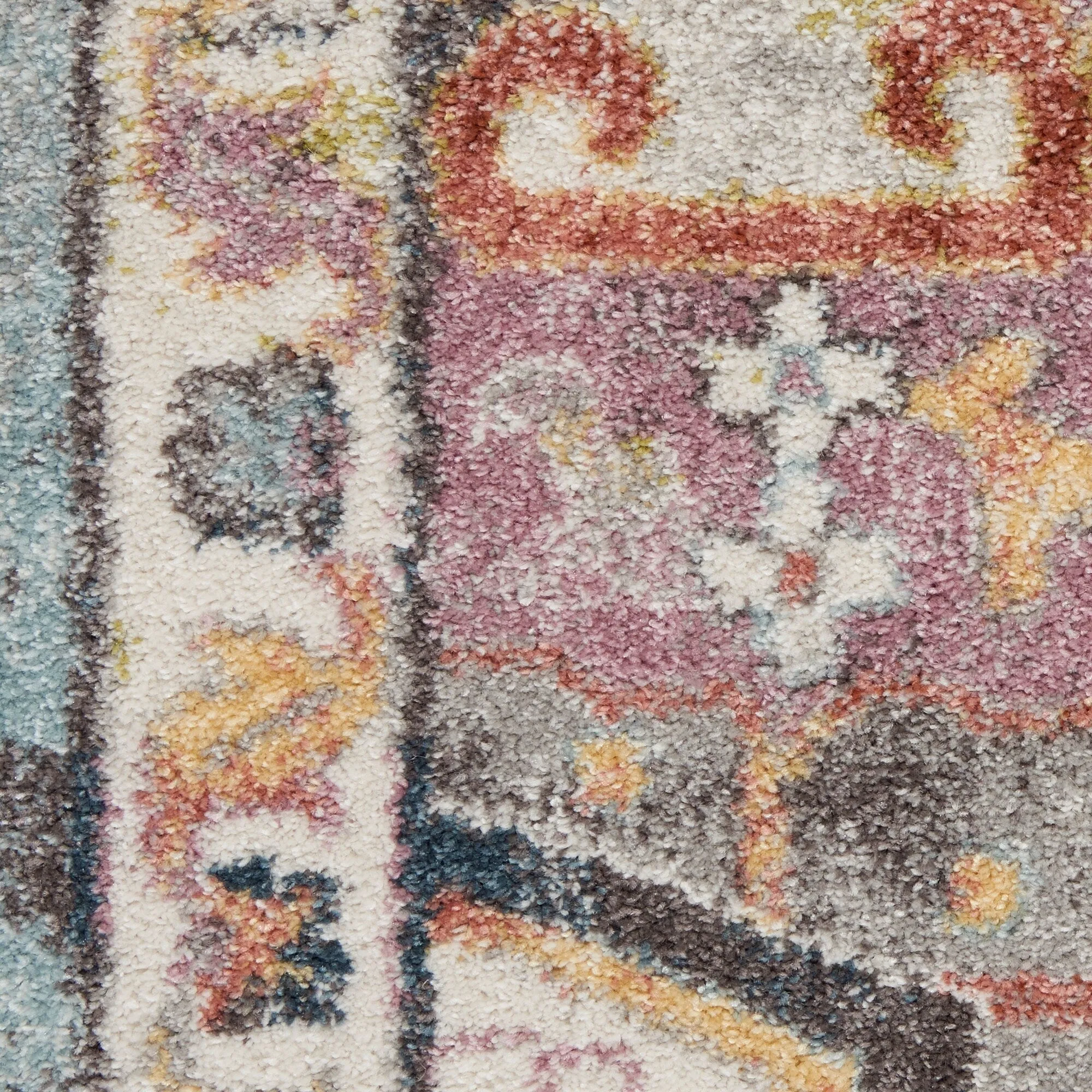 Nourison Juniper Persian Farmhouse Medallion Multicolored Area Rug