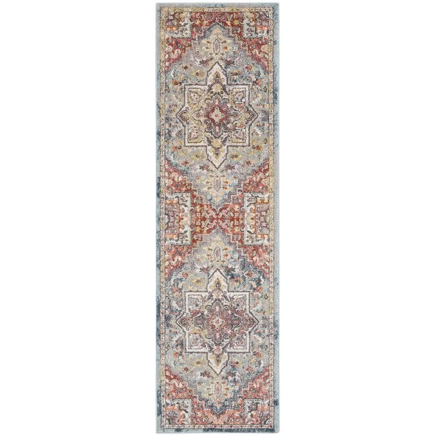 Nourison Juniper Persian Farmhouse Medallion Multicolored Area Rug