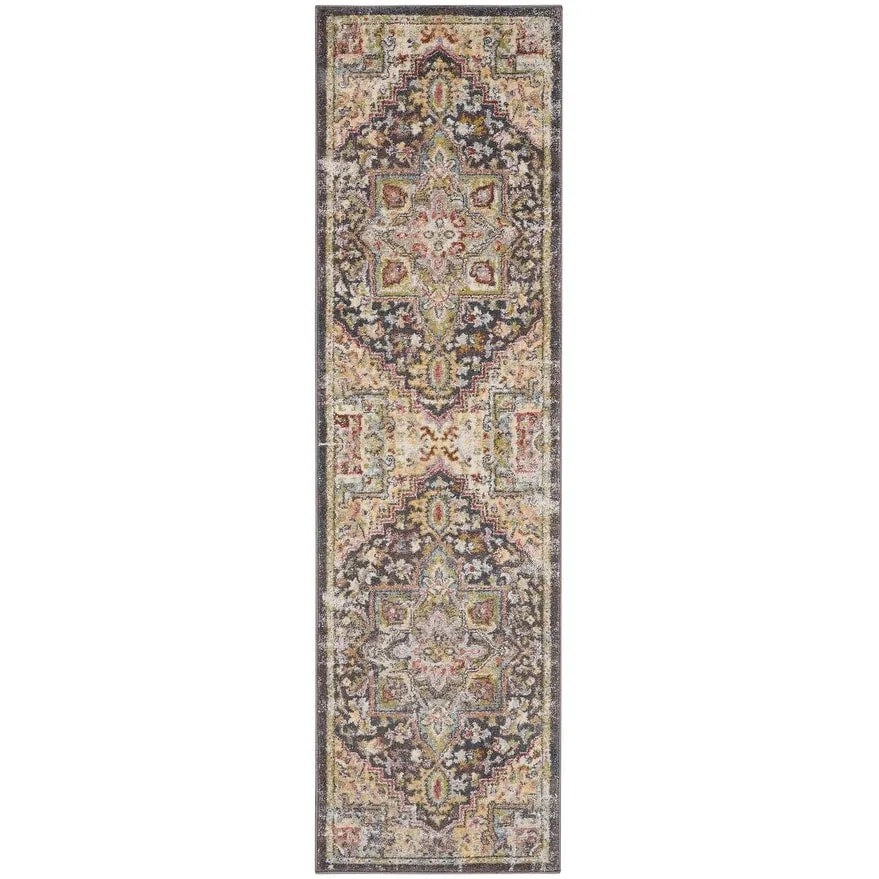Nourison Juniper Persian Farmhouse Medallion Multicolored Area Rug