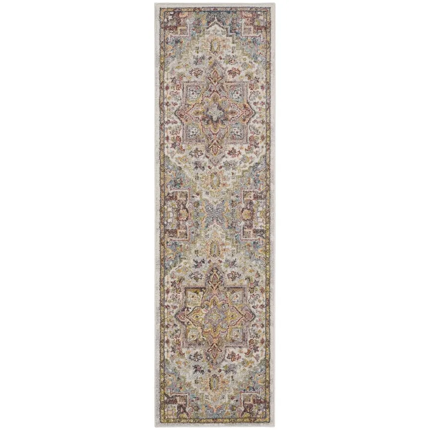 Nourison Juniper Persian Farmhouse Medallion Multicolored Area Rug