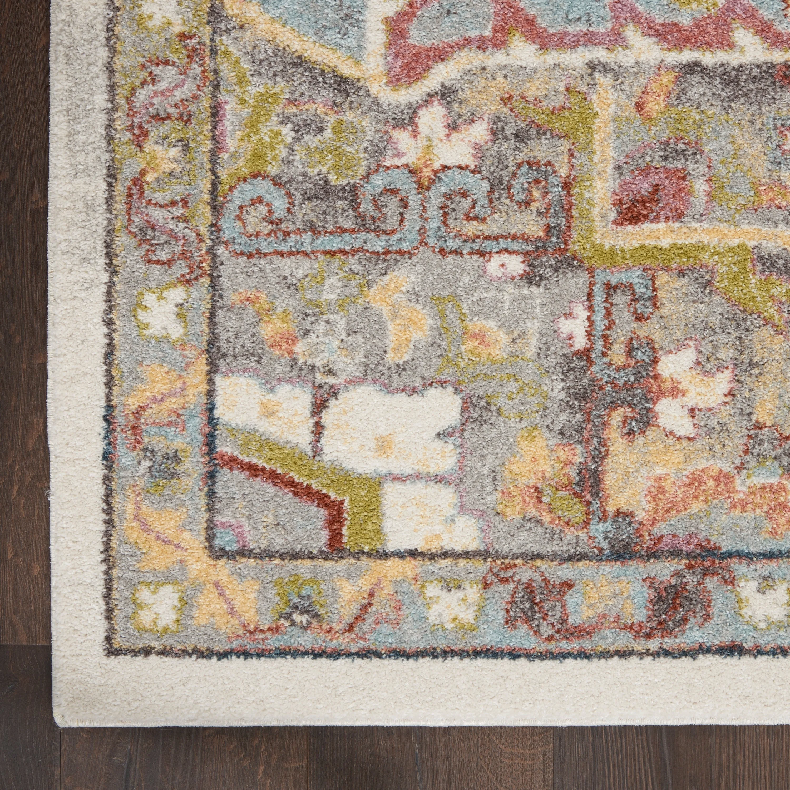 Nourison Juniper Persian Farmhouse Medallion Multicolored Area Rug