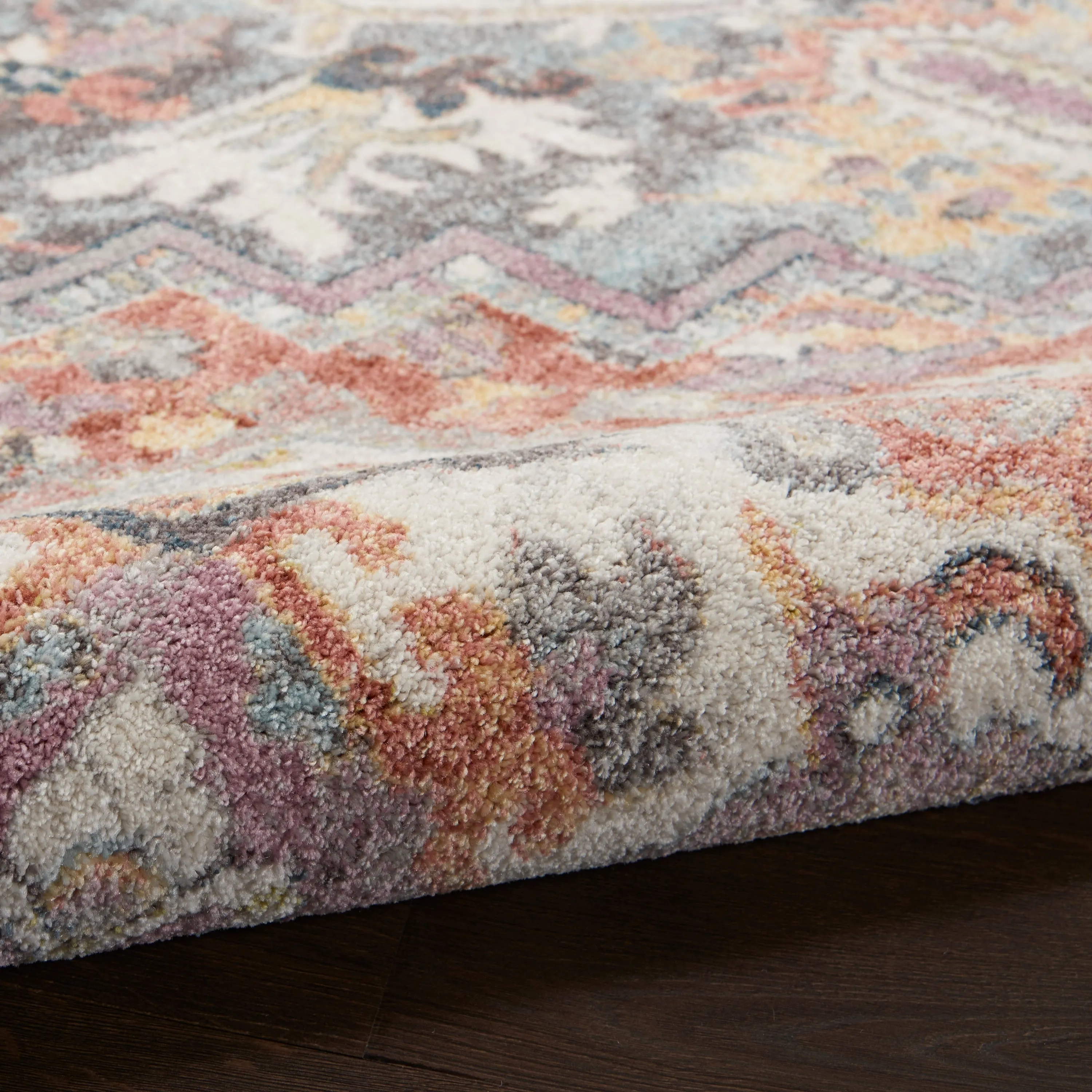 Nourison Juniper Persian Farmhouse Medallion Multicolored Area Rug