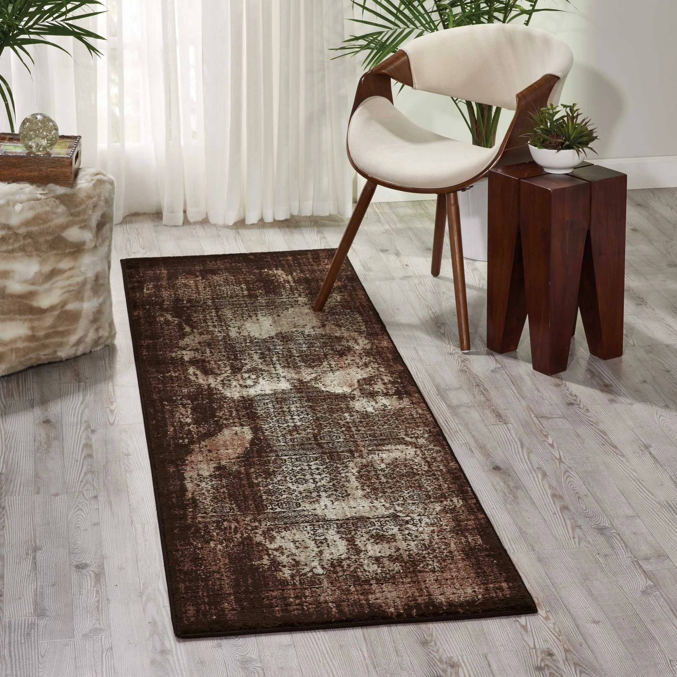 Nourison Karma Over-Dyed Distressed Vintage Abstract Area Rug