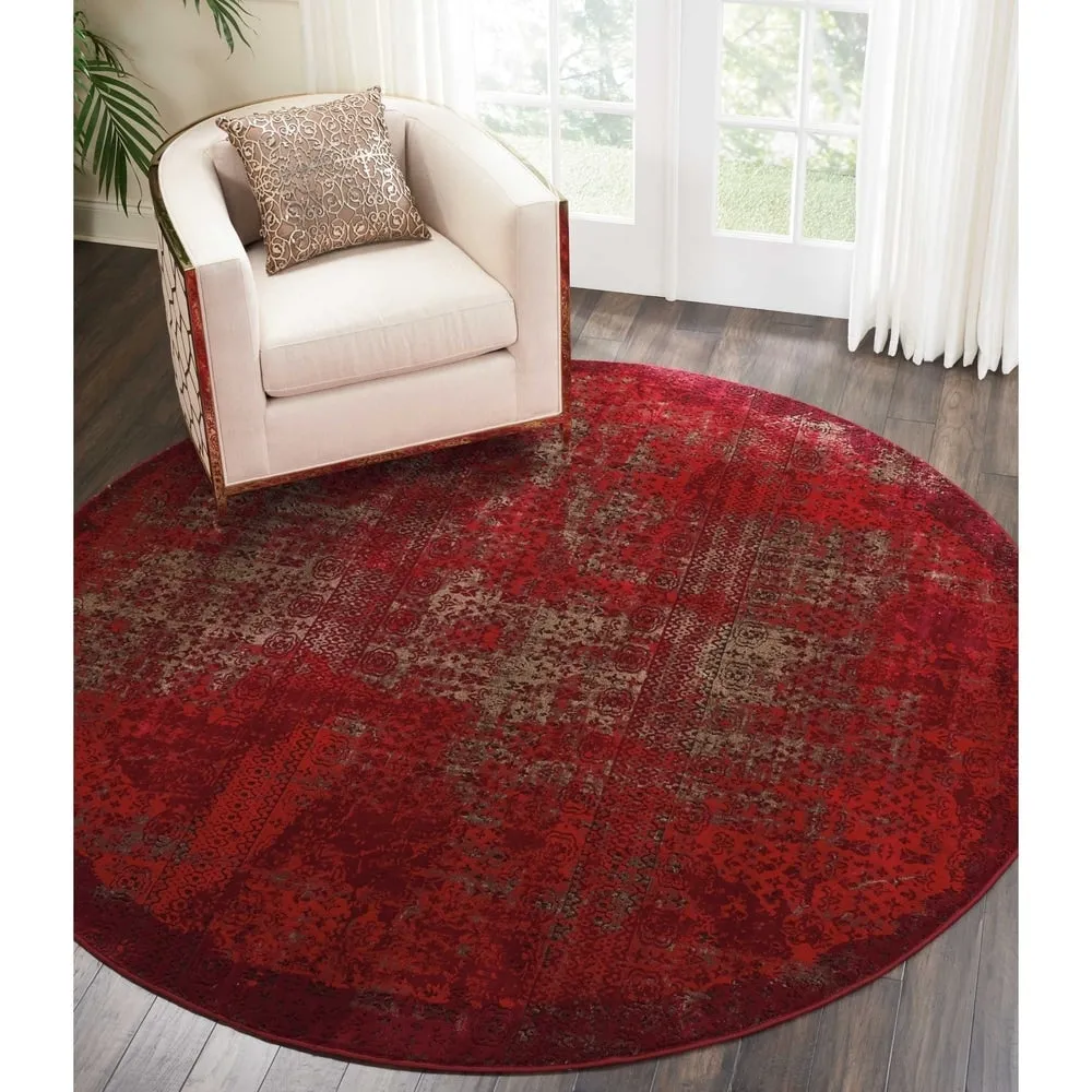 Nourison Karma Over-Dyed Distressed Vintage Abstract Area Rug