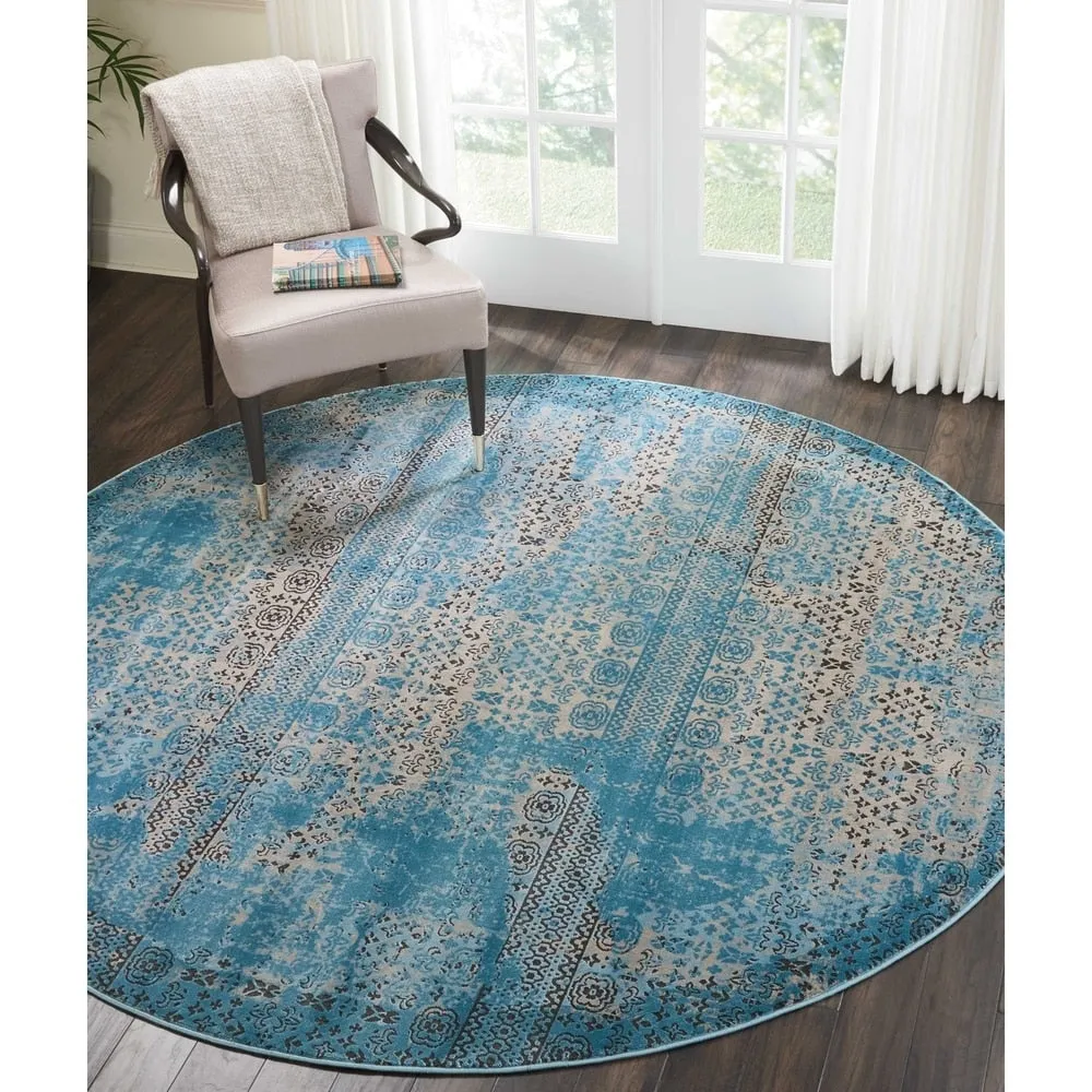 Nourison Karma Over-Dyed Distressed Vintage Abstract Area Rug
