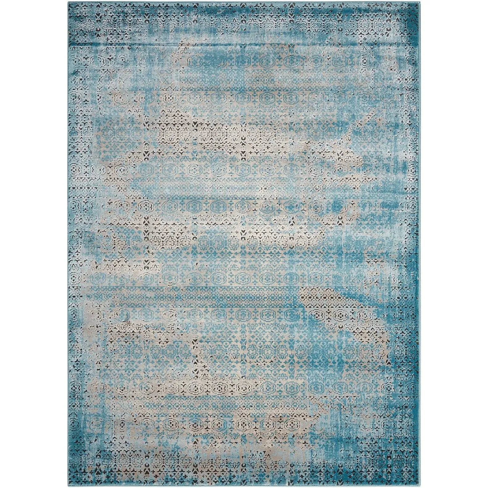 Nourison Karma Over-Dyed Distressed Vintage Abstract Area Rug