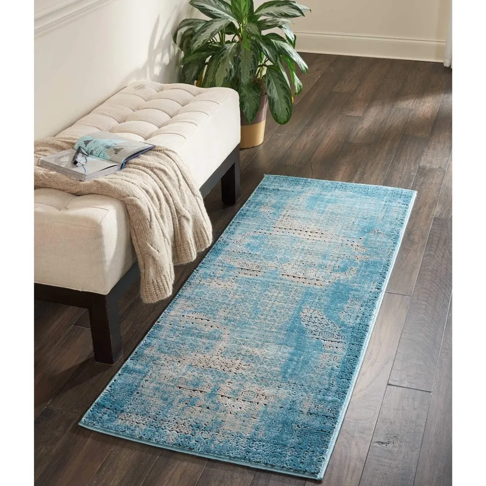 Nourison Karma Over-Dyed Distressed Vintage Abstract Area Rug