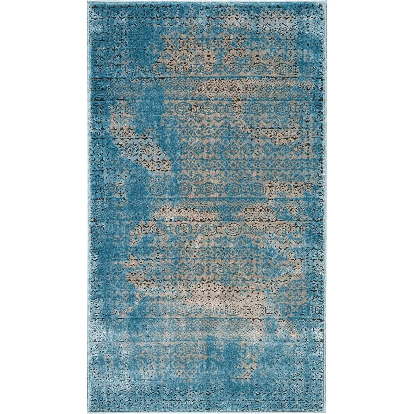 Nourison Karma Over-Dyed Distressed Vintage Abstract Area Rug