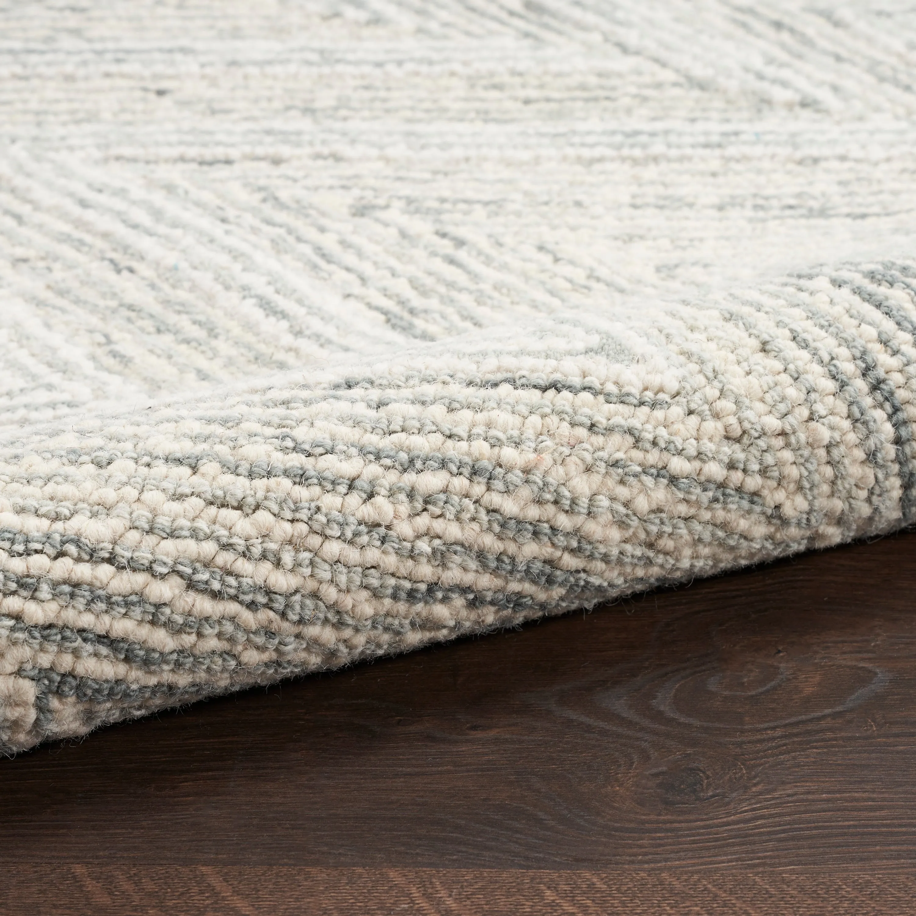 Nourison Linked Chic Modern Tufted Chevron Easy Care Area Rug