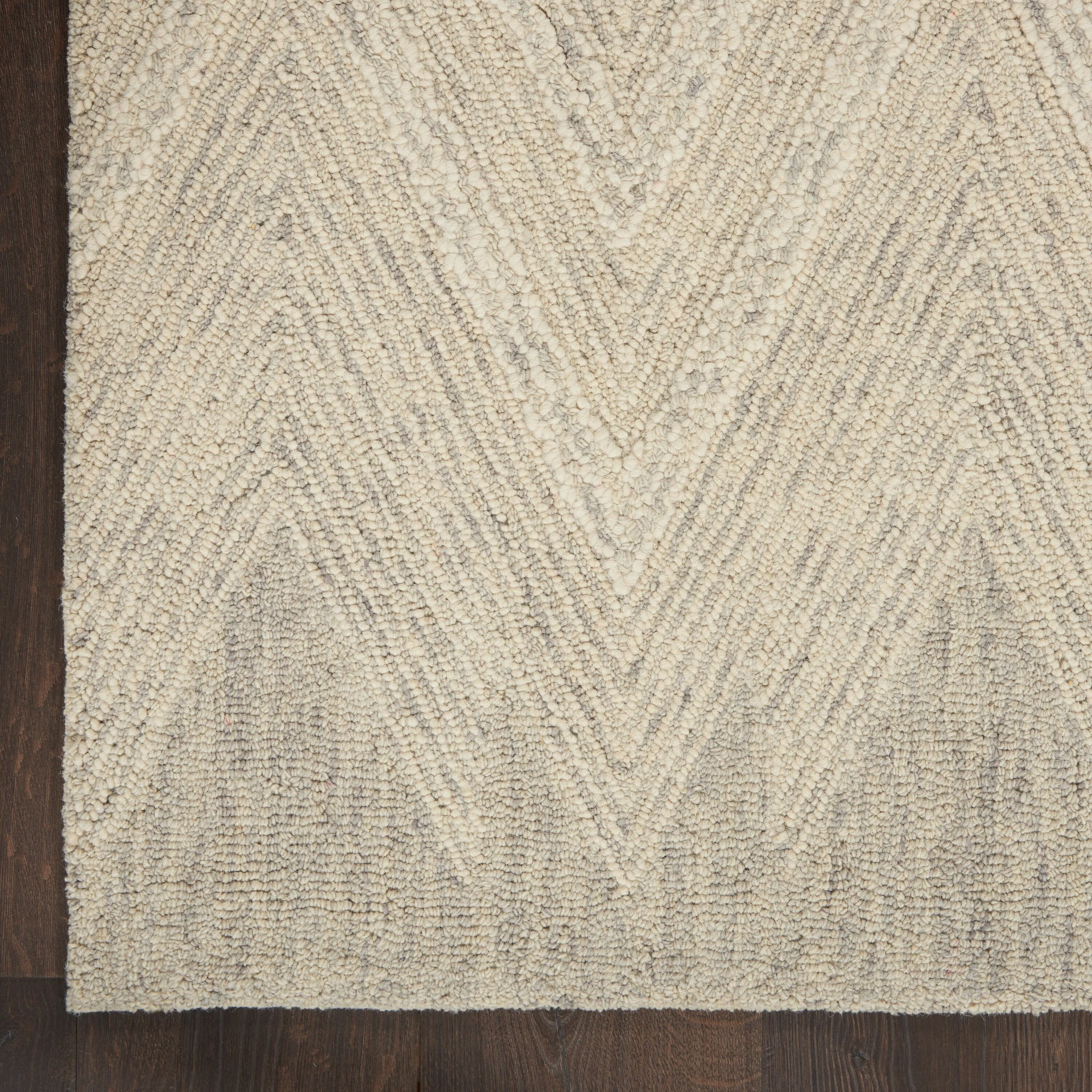 Nourison Linked Chic Modern Tufted Chevron Easy Care Area Rug