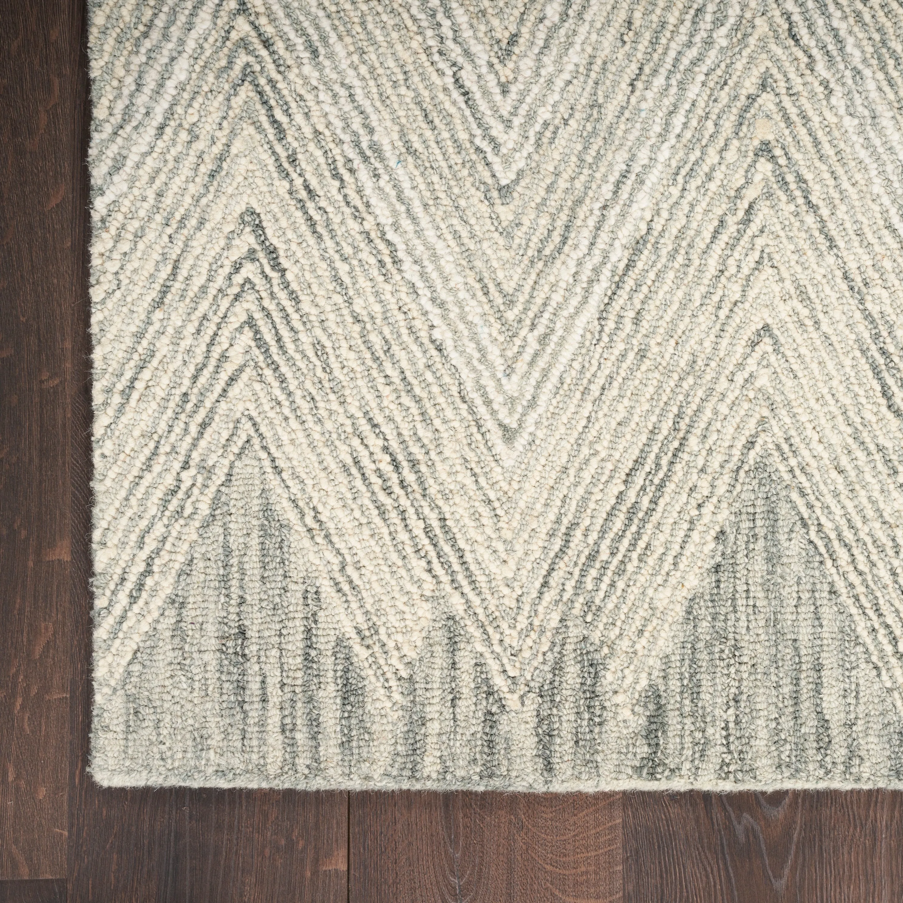 Nourison Linked Chic Modern Tufted Chevron Easy Care Area Rug