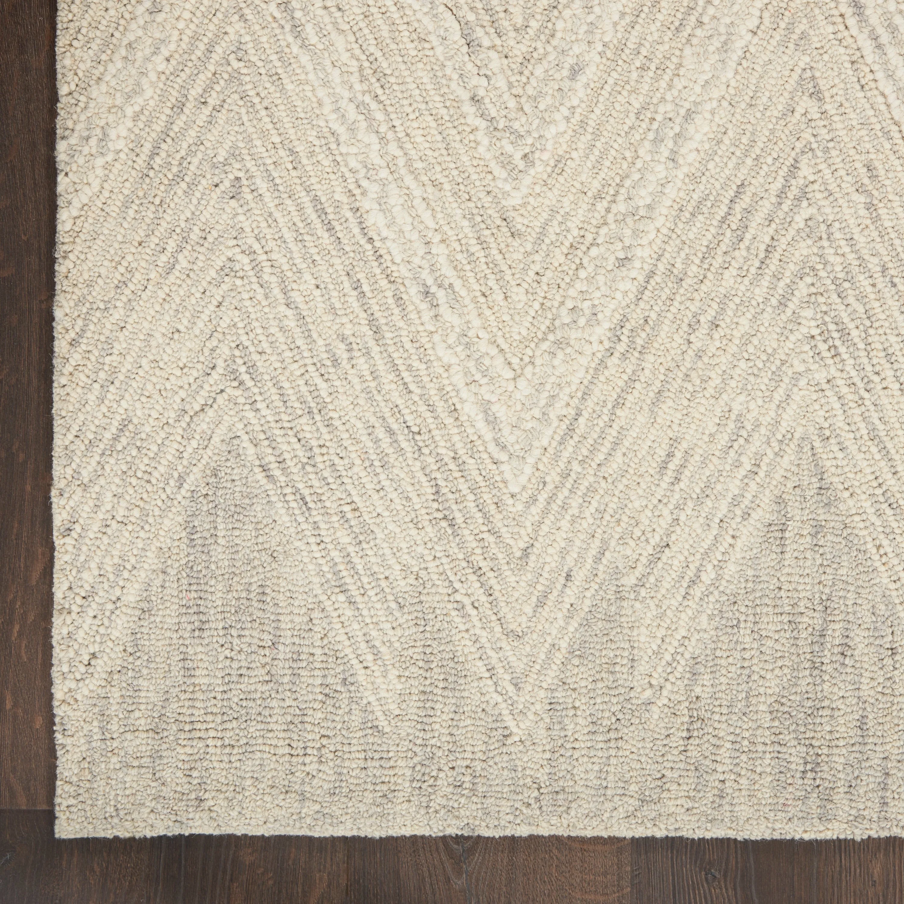 Nourison Linked Chic Modern Tufted Chevron Easy Care Area Rug
