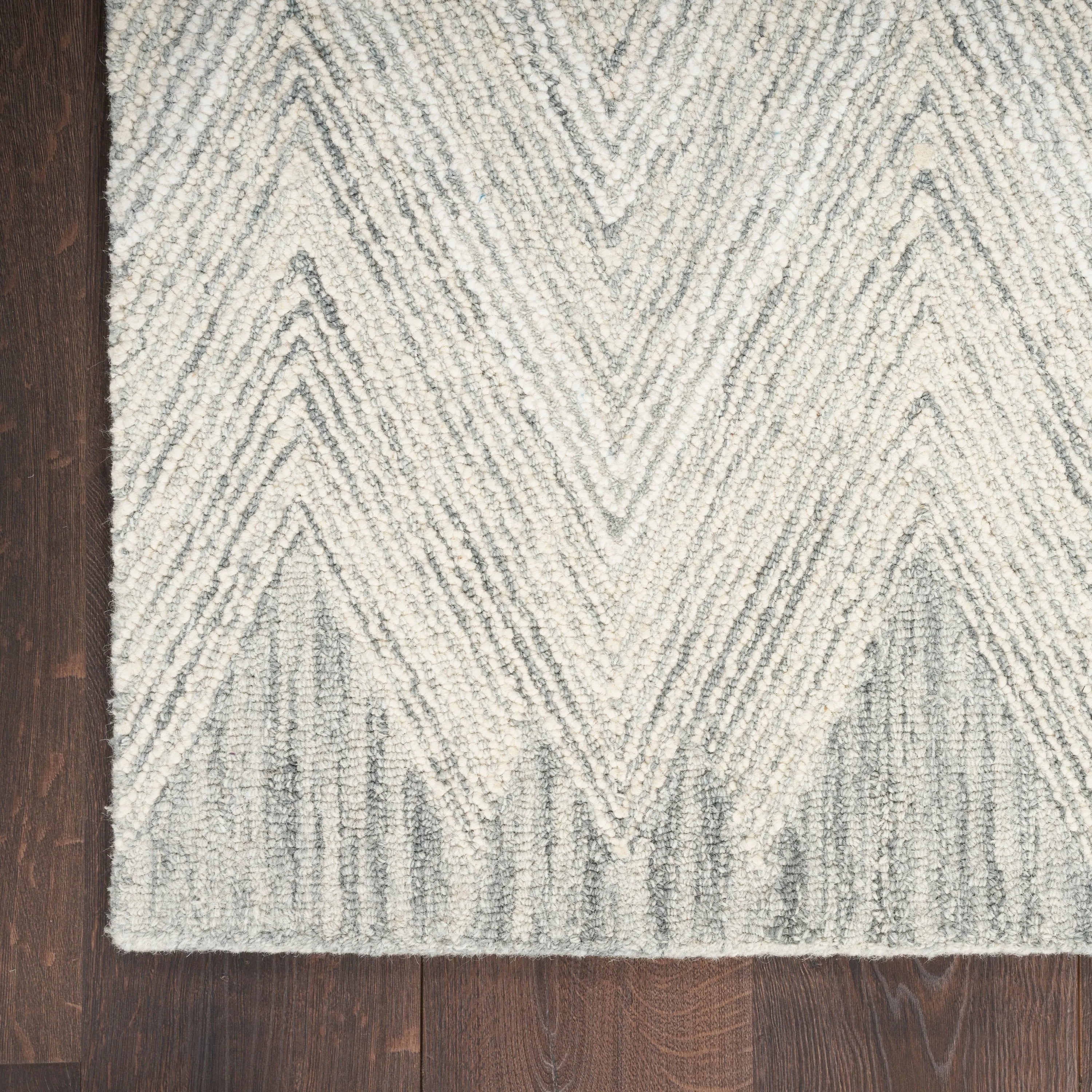 Nourison Linked Chic Modern Tufted Chevron Easy Care Area Rug
