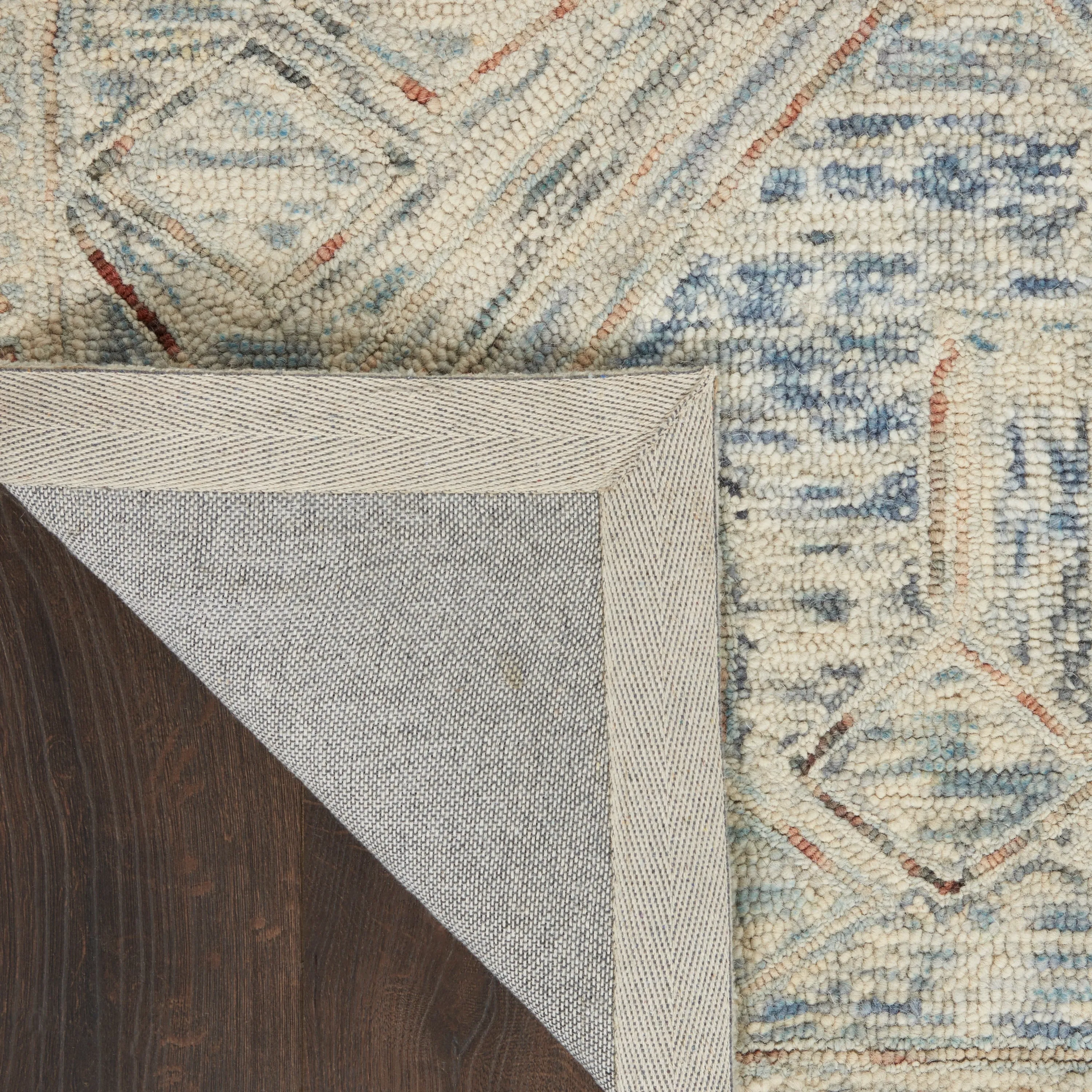 Nourison Linked Space Dyed Modern Hand Tufted Geometric Area Rug