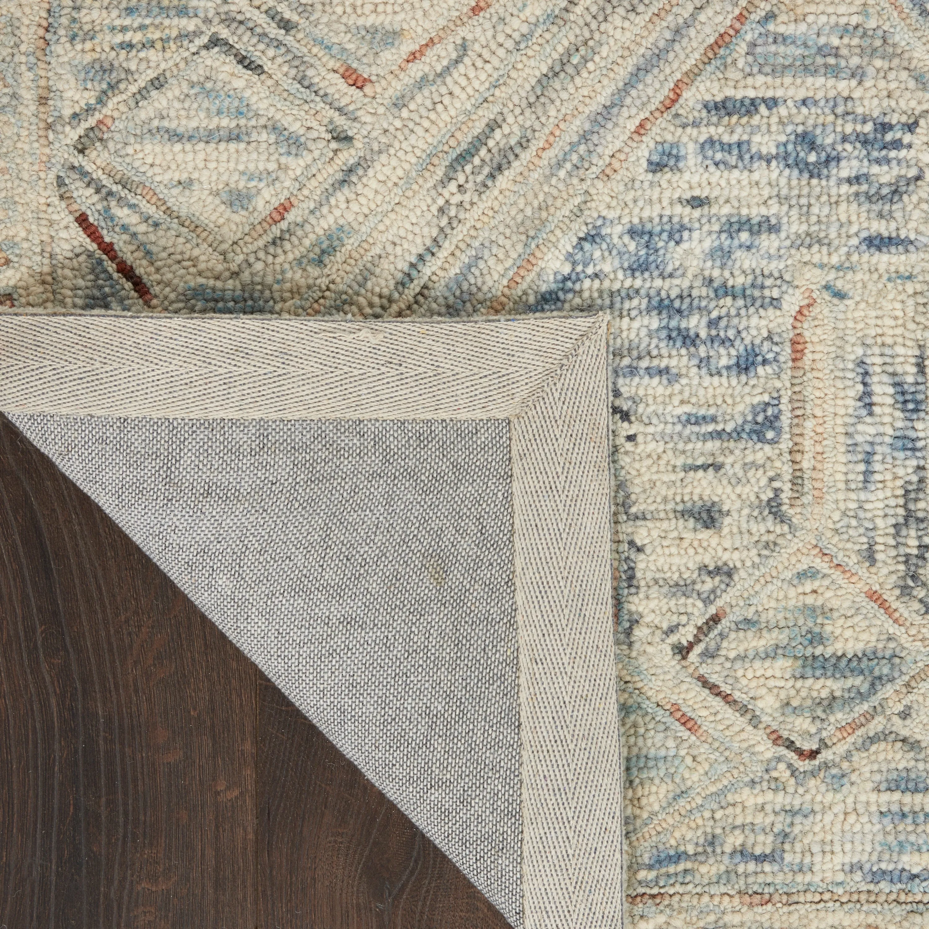 Nourison Linked Space Dyed Modern Hand Tufted Geometric Area Rug