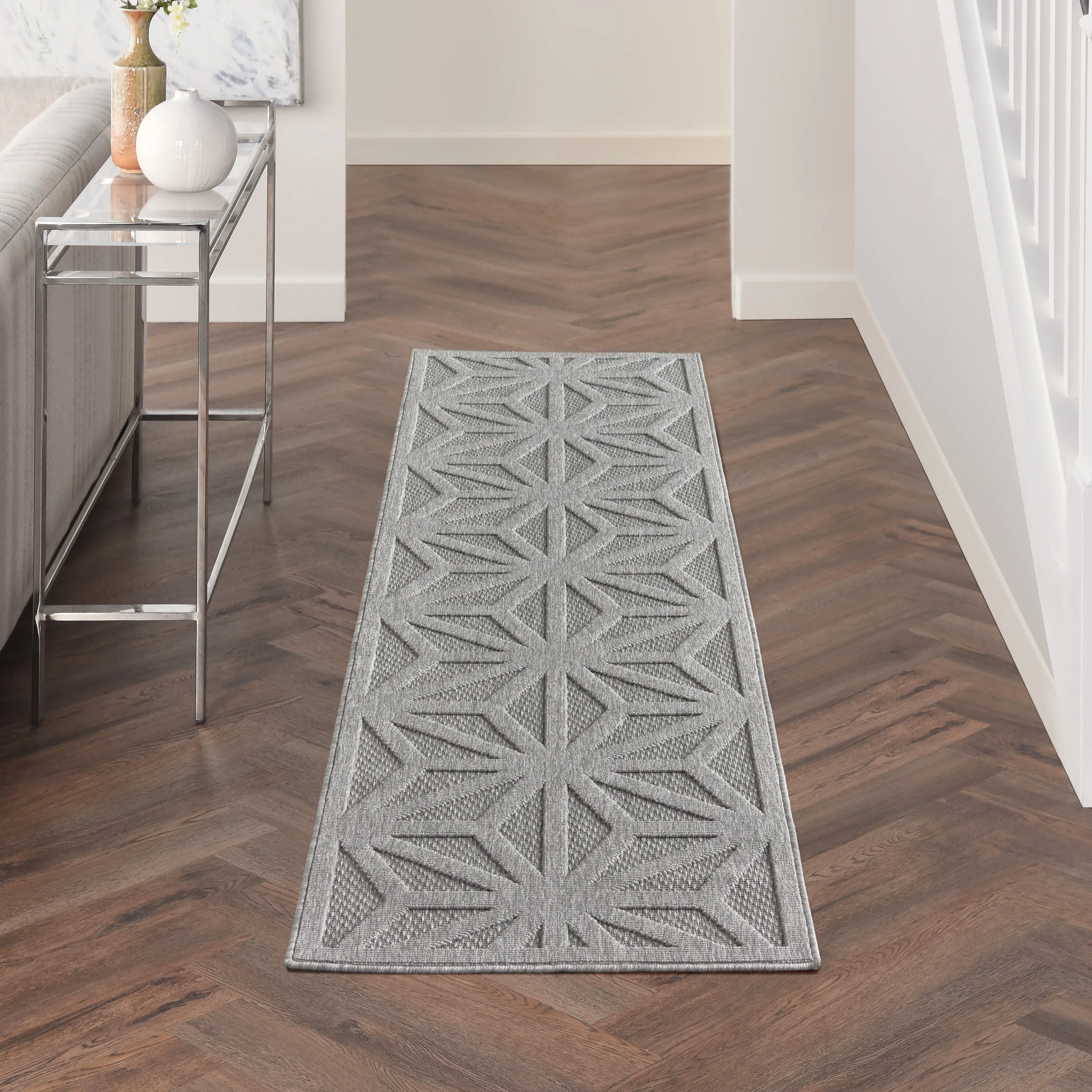 Nourison Palamos Transitional Geometric Indoor Outdoor Area Rug