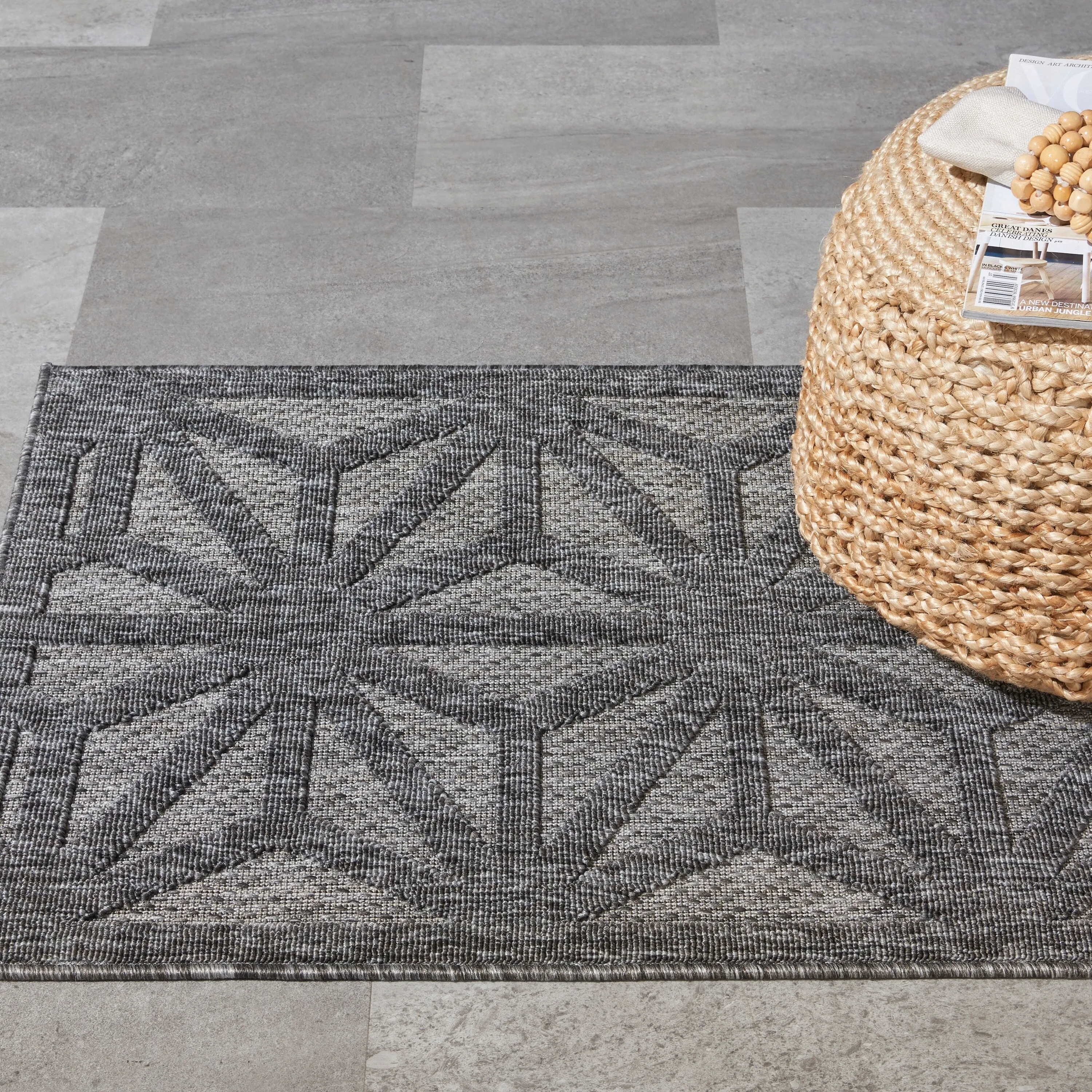 Nourison Palamos Transitional Geometric Indoor Outdoor Area Rug