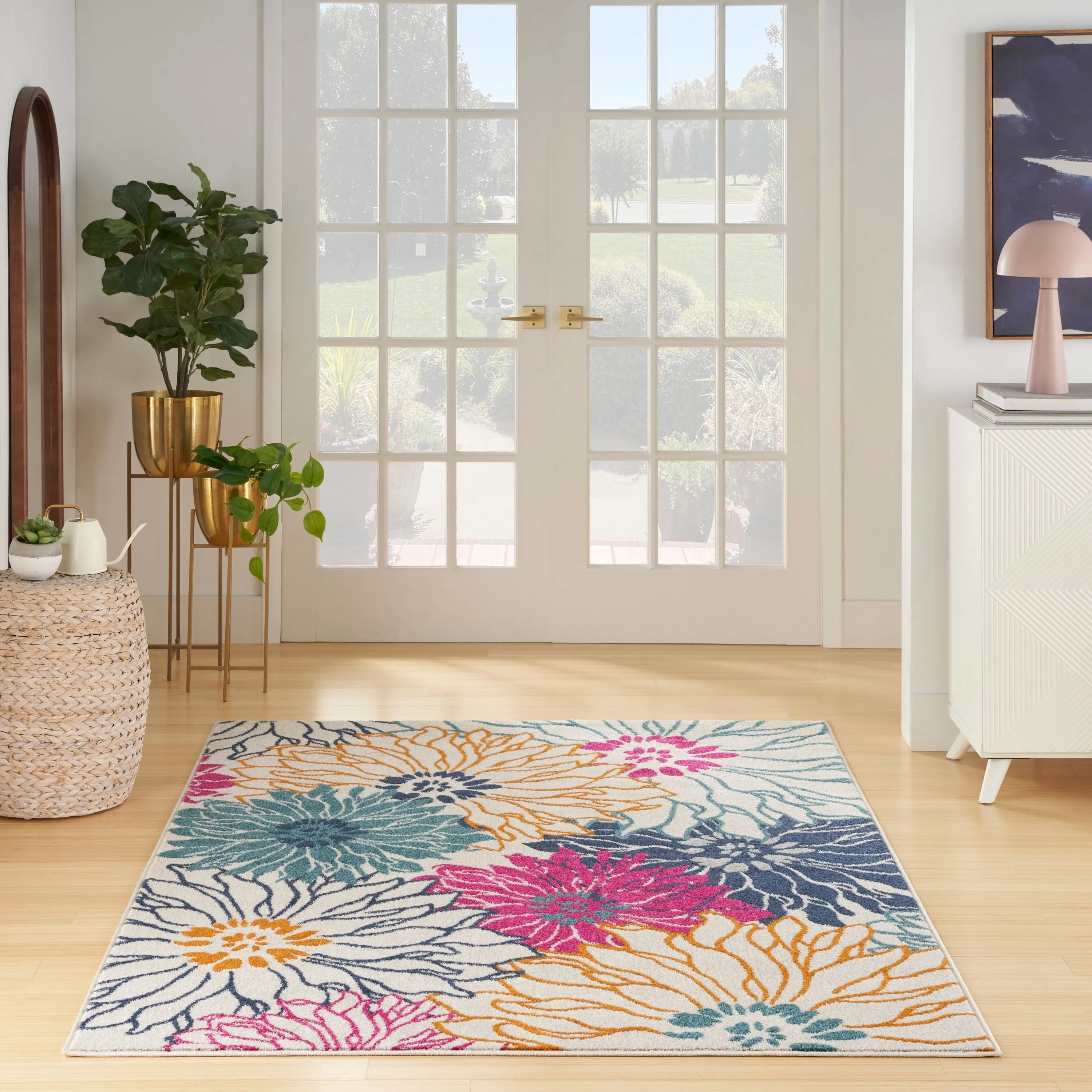 Nourison Passion Abstract Modern Floral Area Rug