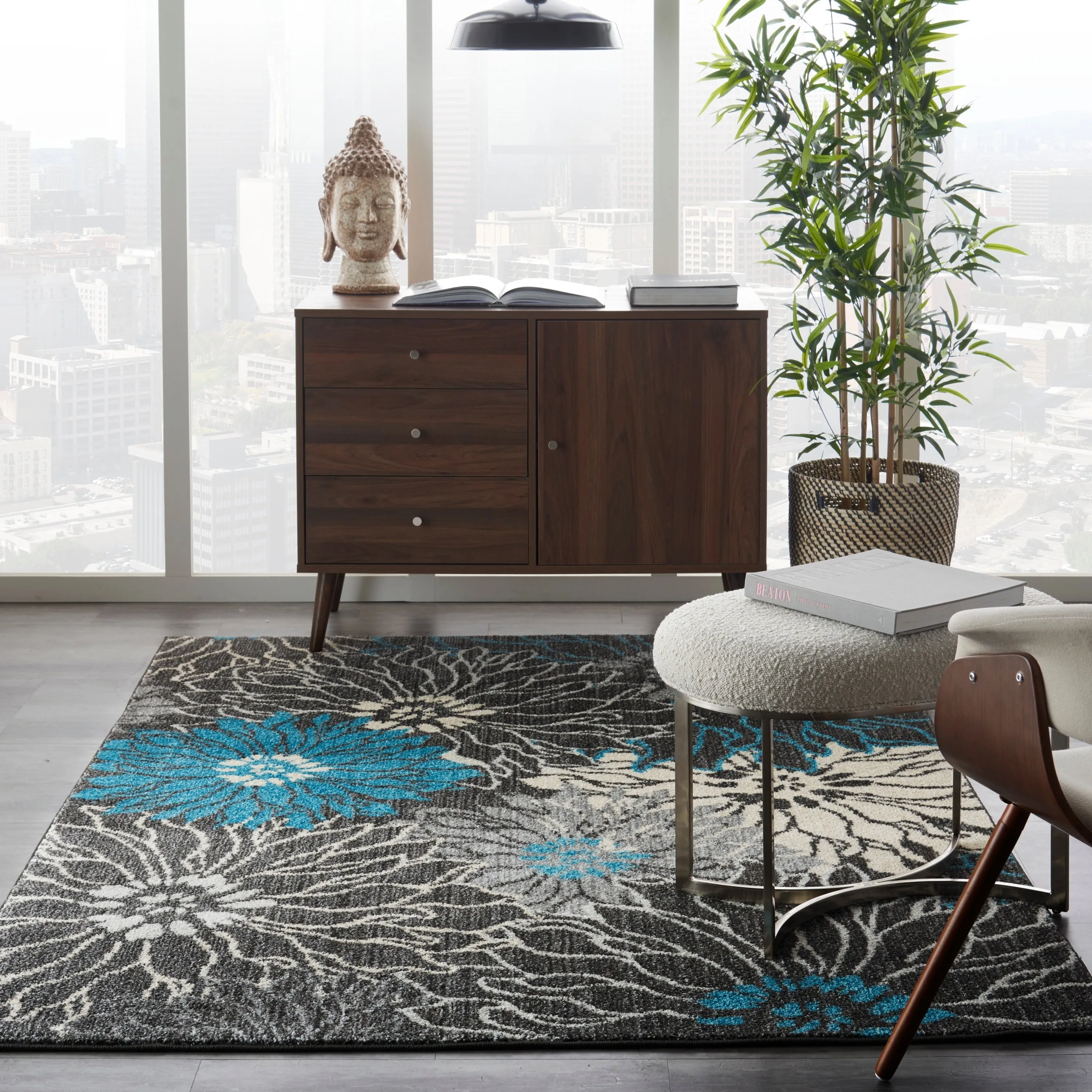 Nourison Passion Abstract Modern Floral Area Rug