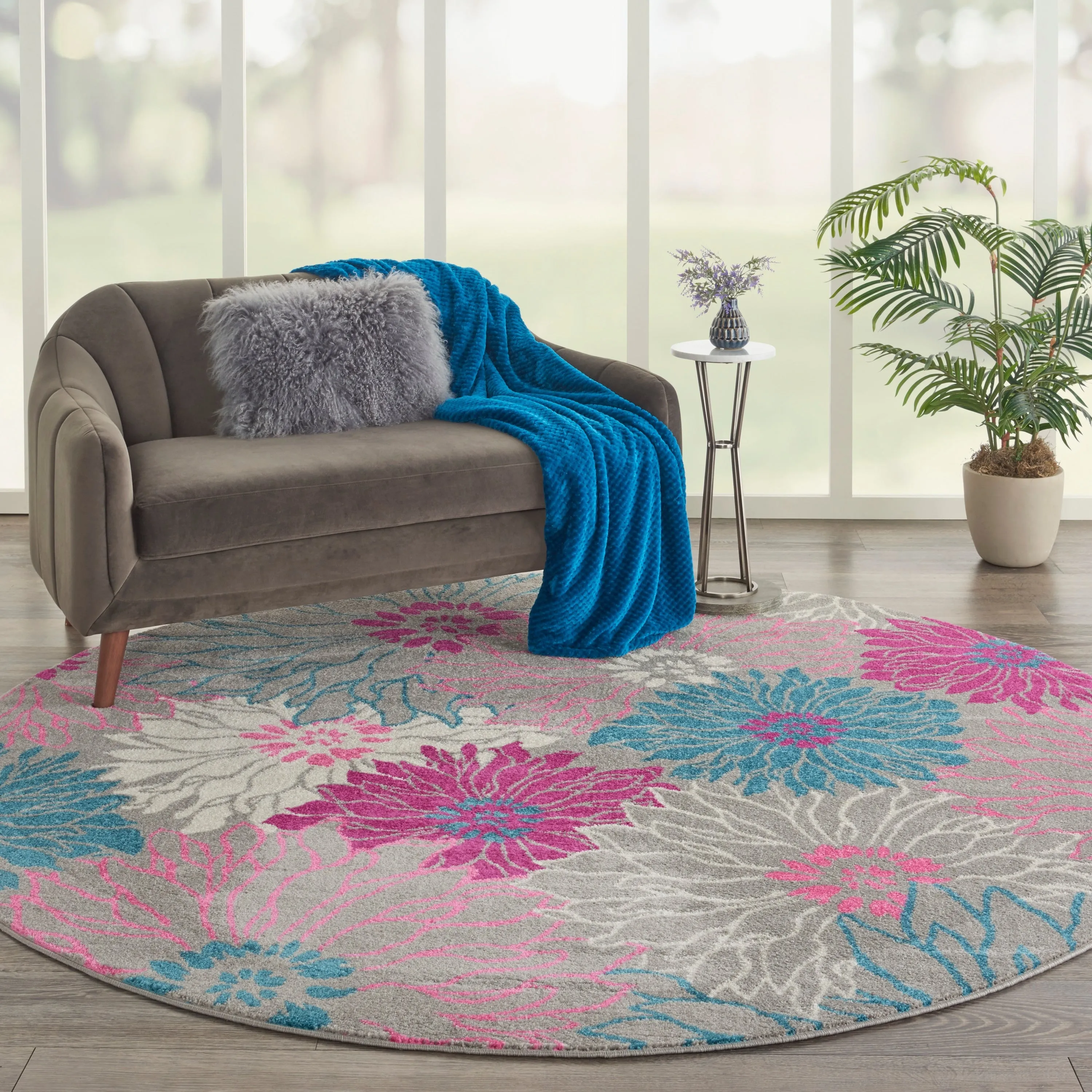Nourison Passion Abstract Modern Floral Area Rug
