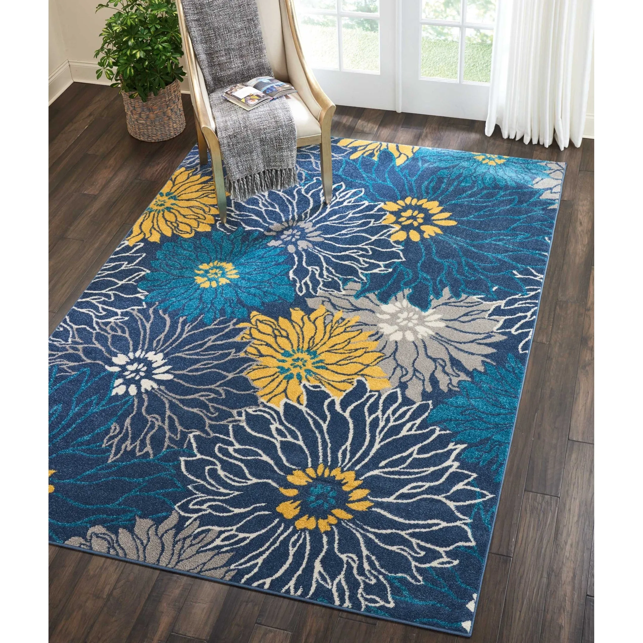 Nourison Passion Abstract Modern Floral Area Rug