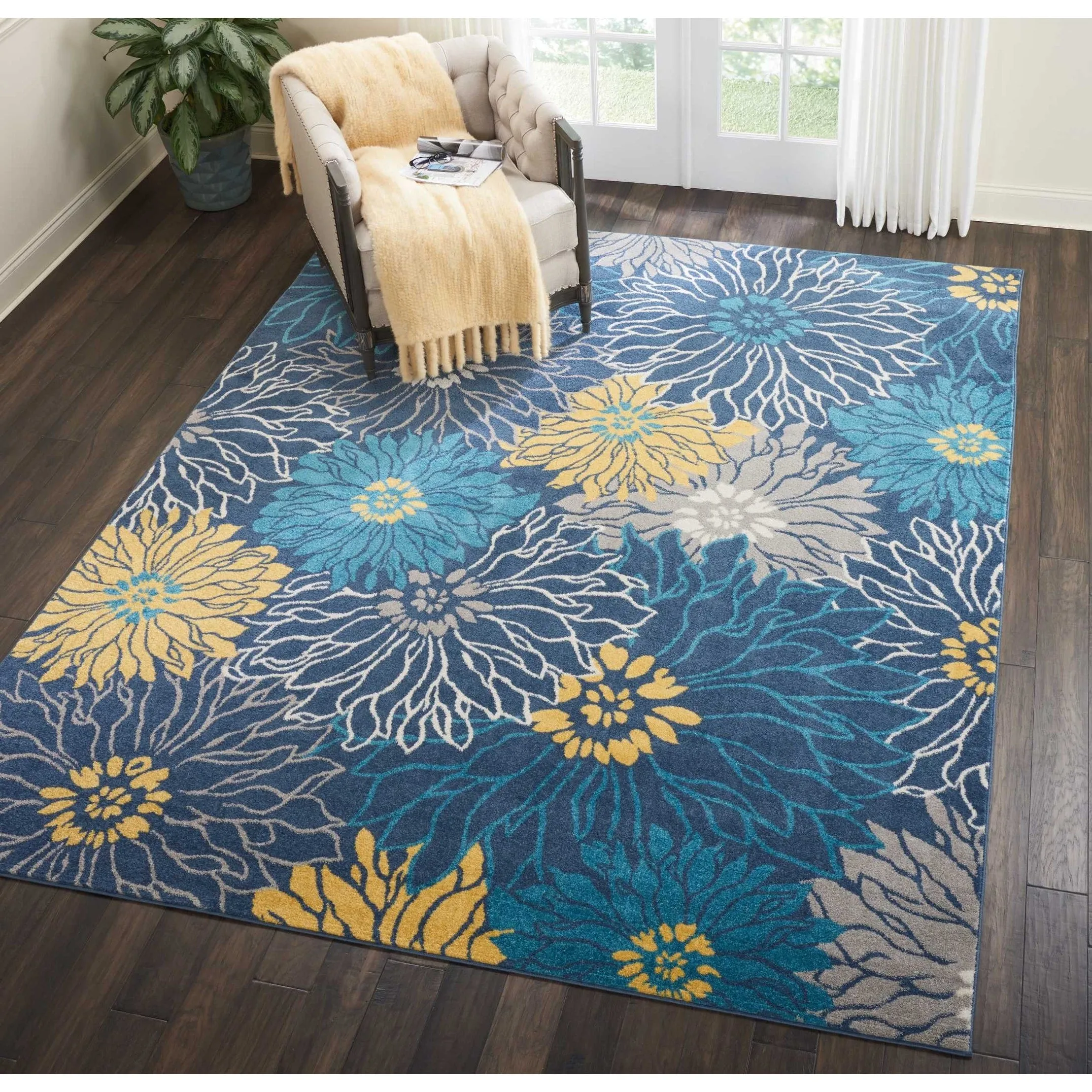 Nourison Passion Abstract Modern Floral Area Rug