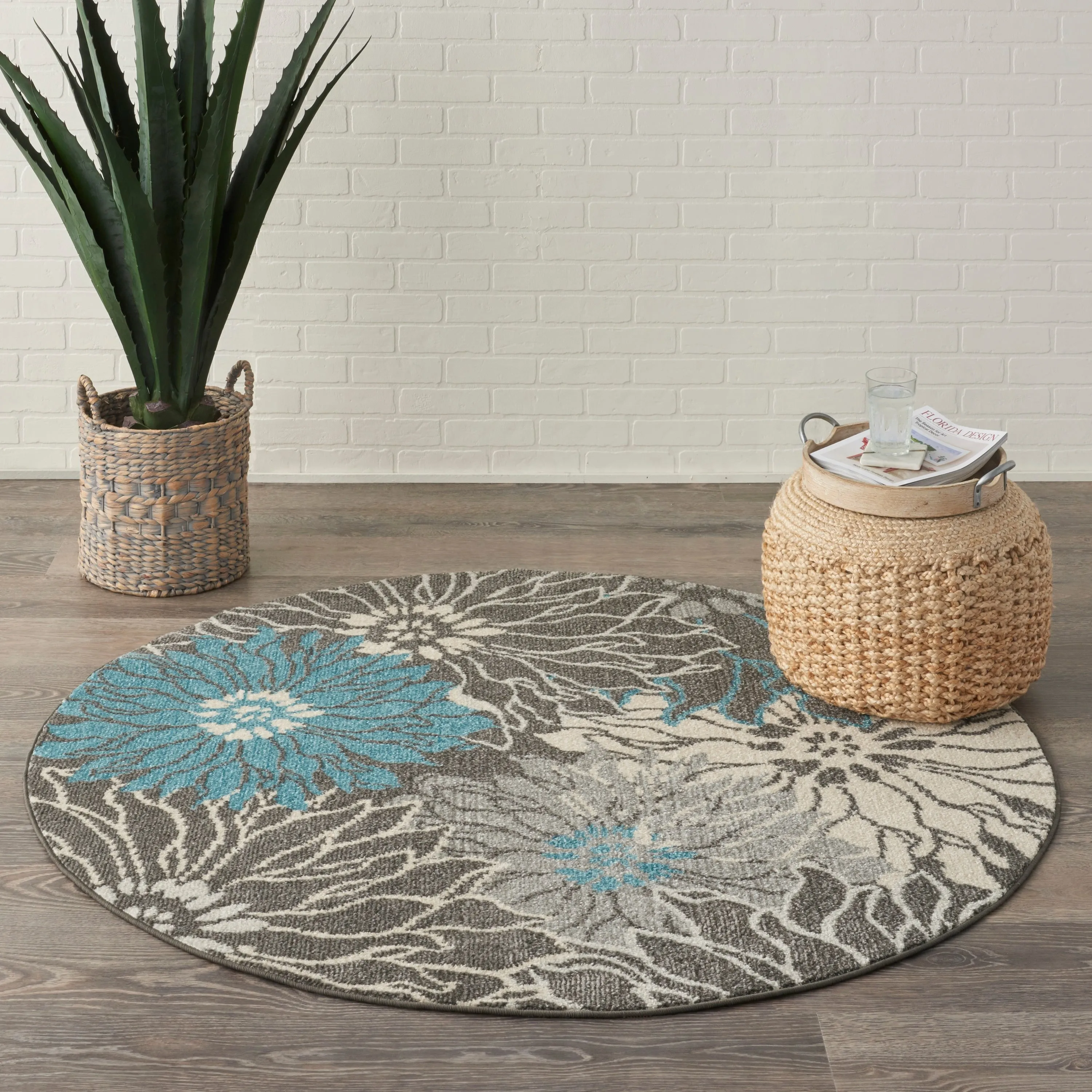 Nourison Passion Abstract Modern Floral Area Rug