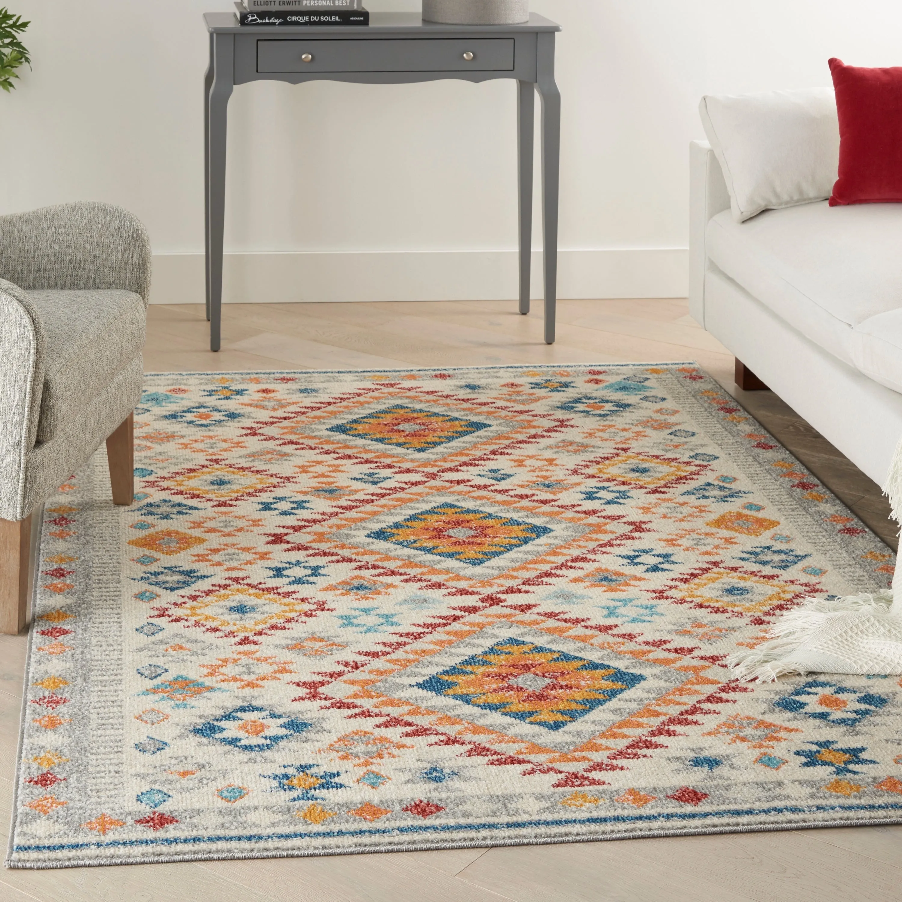 Nourison Passion Modern Boho Tribal Area Rug