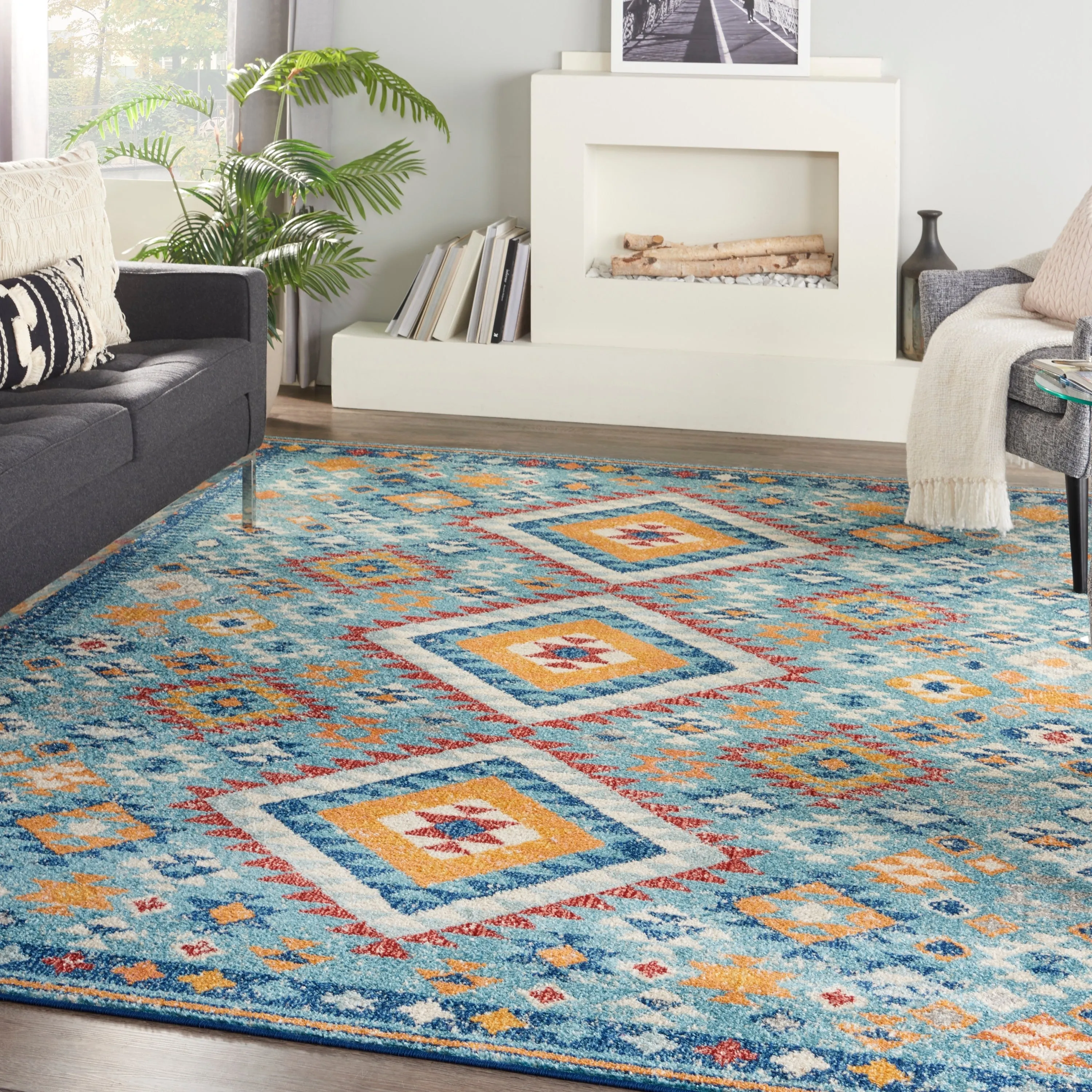 Nourison Passion Modern Boho Tribal Area Rug