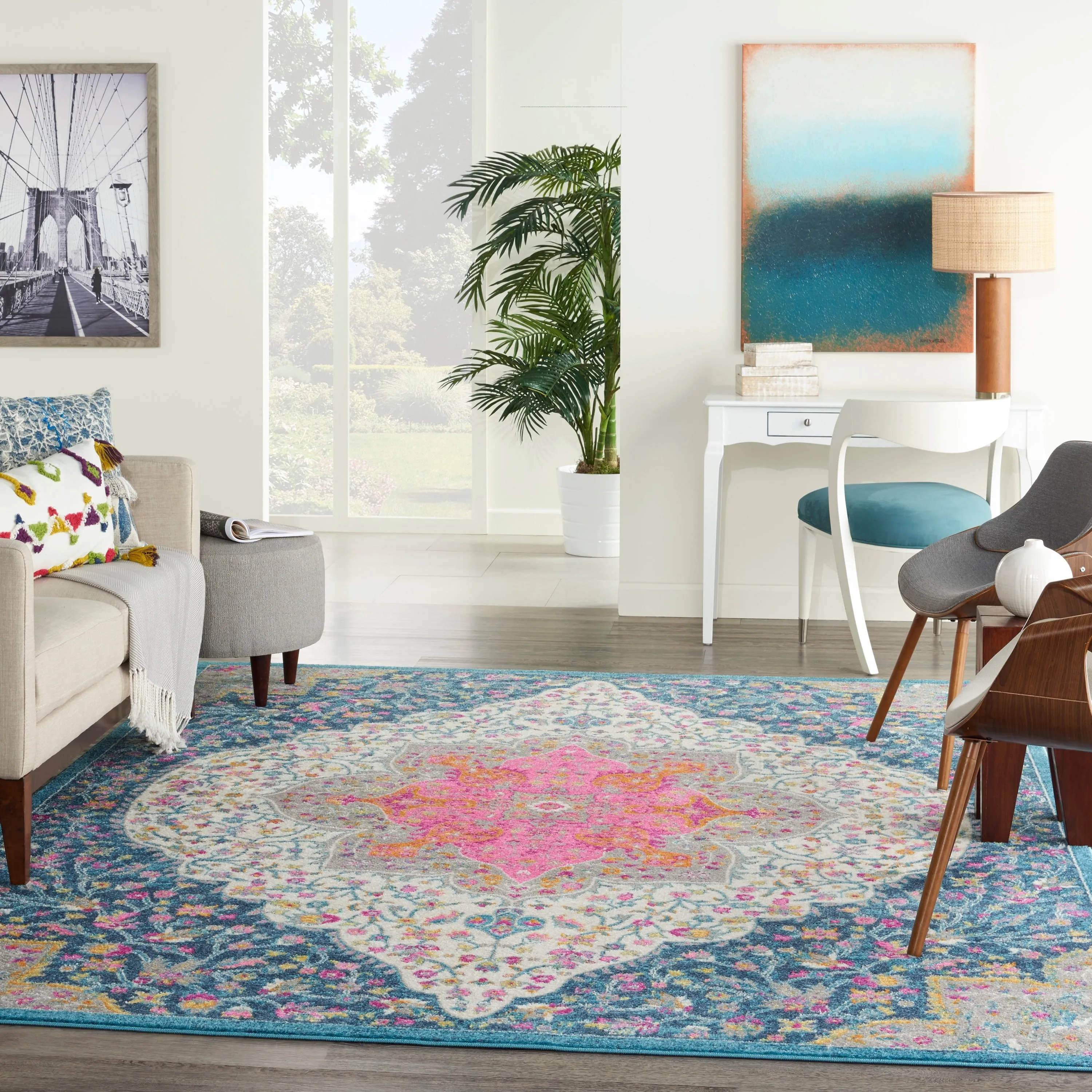Nourison Passion Modern Persian Center Medallion Area Rug