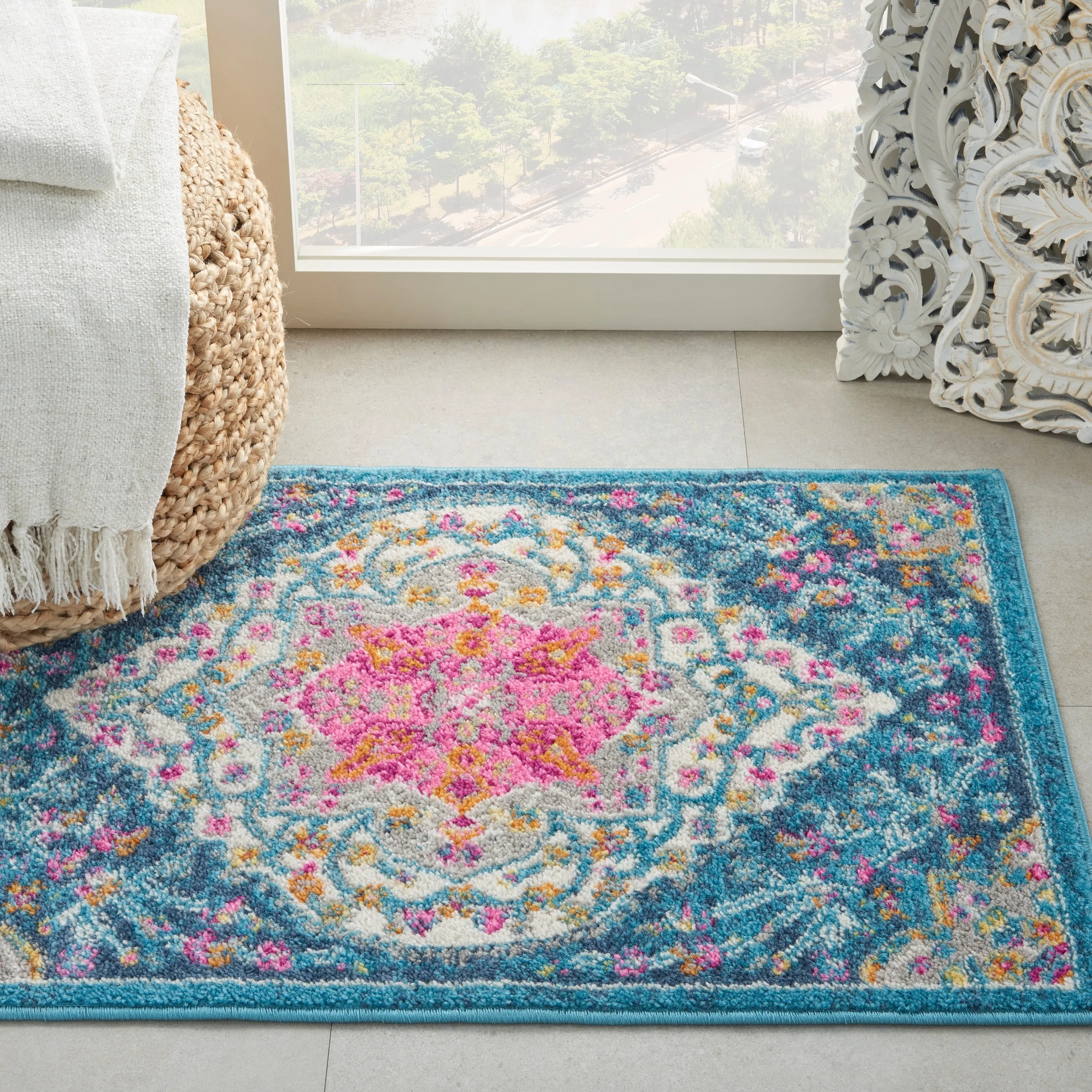 Nourison Passion Modern Persian Center Medallion Area Rug