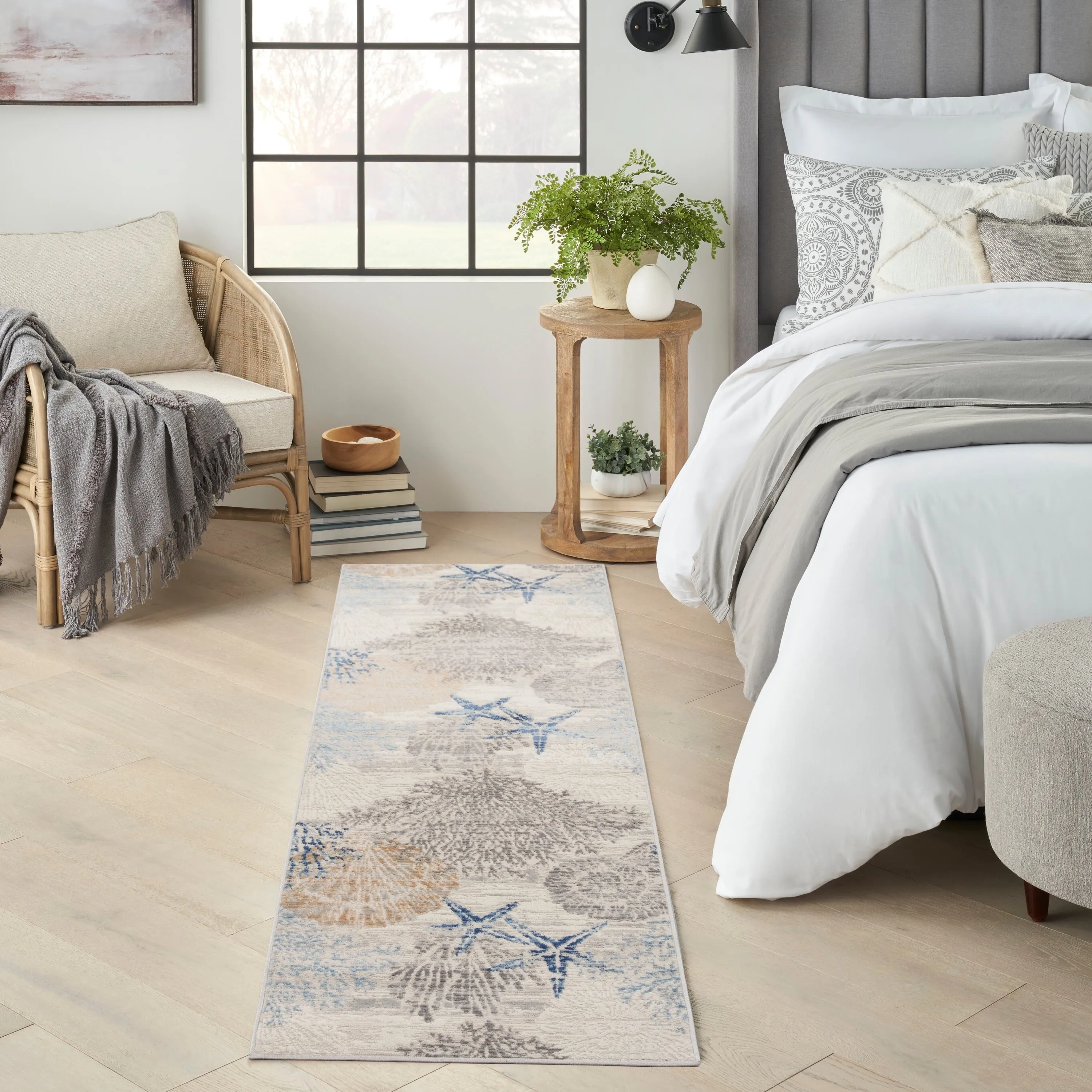 Nourison Pompeii Coastal Beach Shells and Coral Area Rug