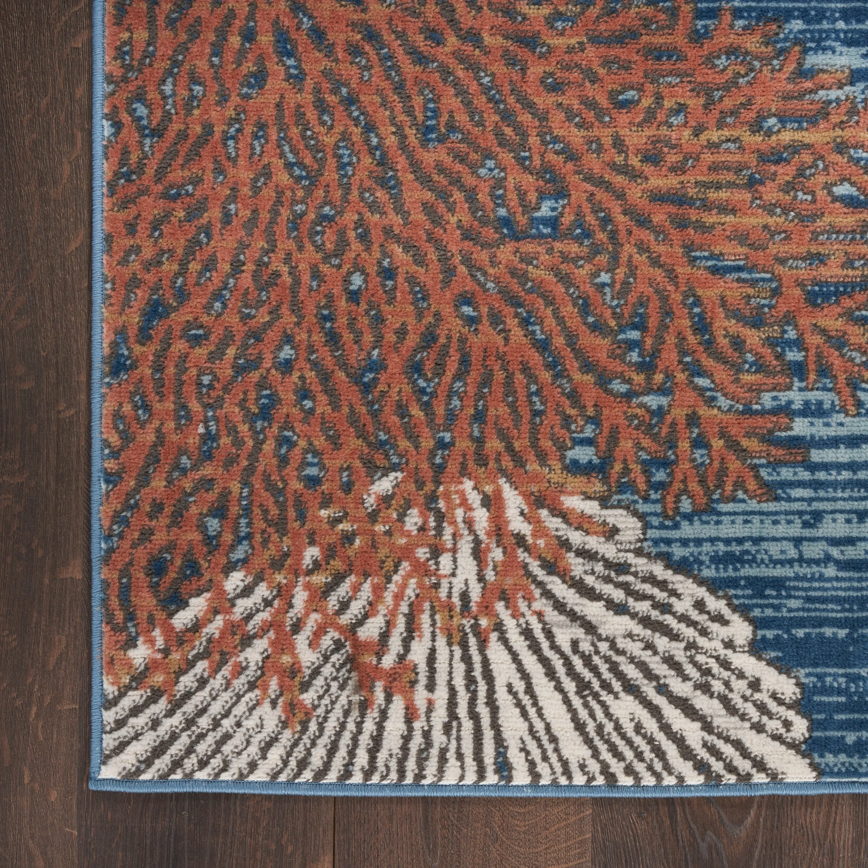 Nourison Pompeii Coastal Beach Shells and Coral Area Rug