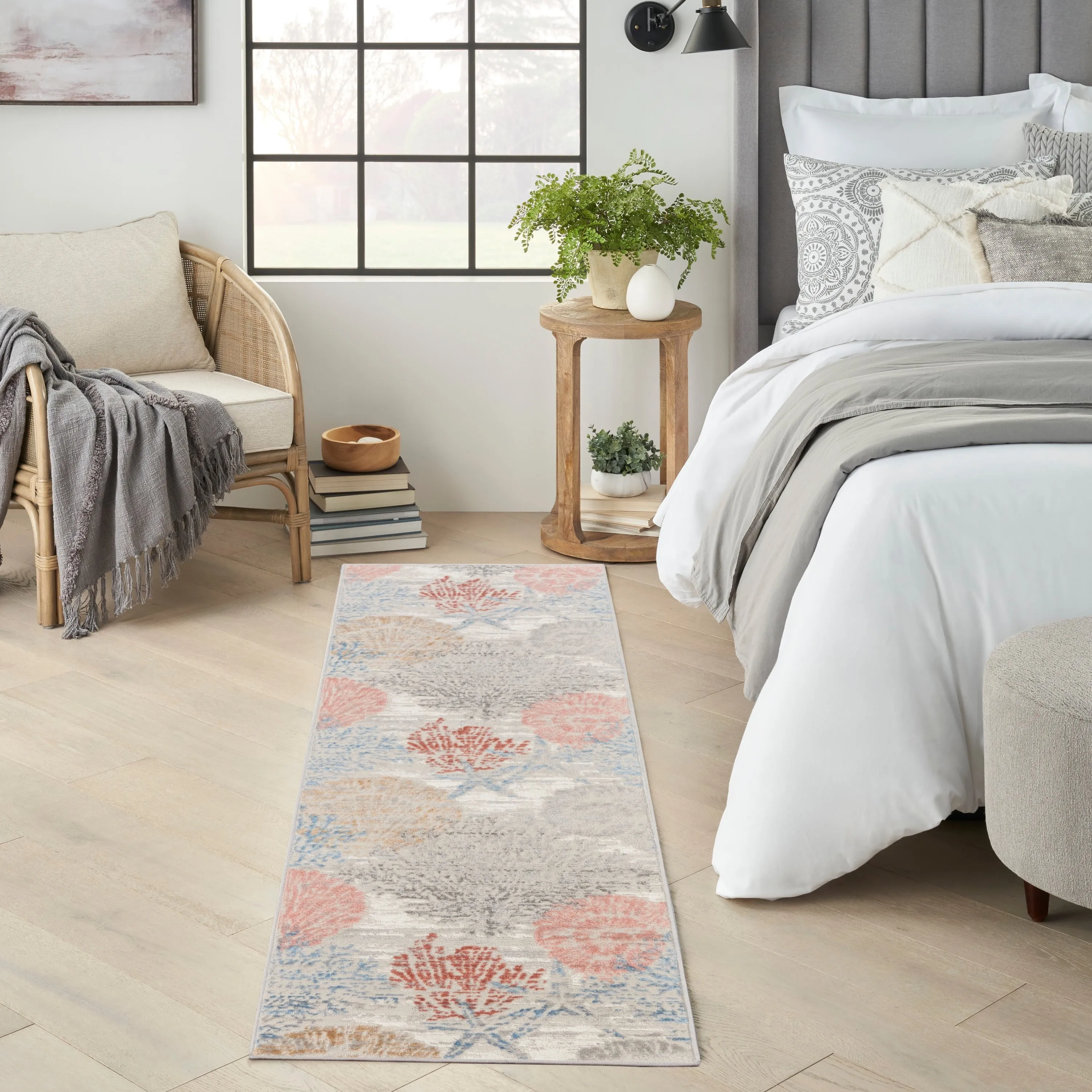 Nourison Pompeii Coastal Beach Shells and Coral Area Rug