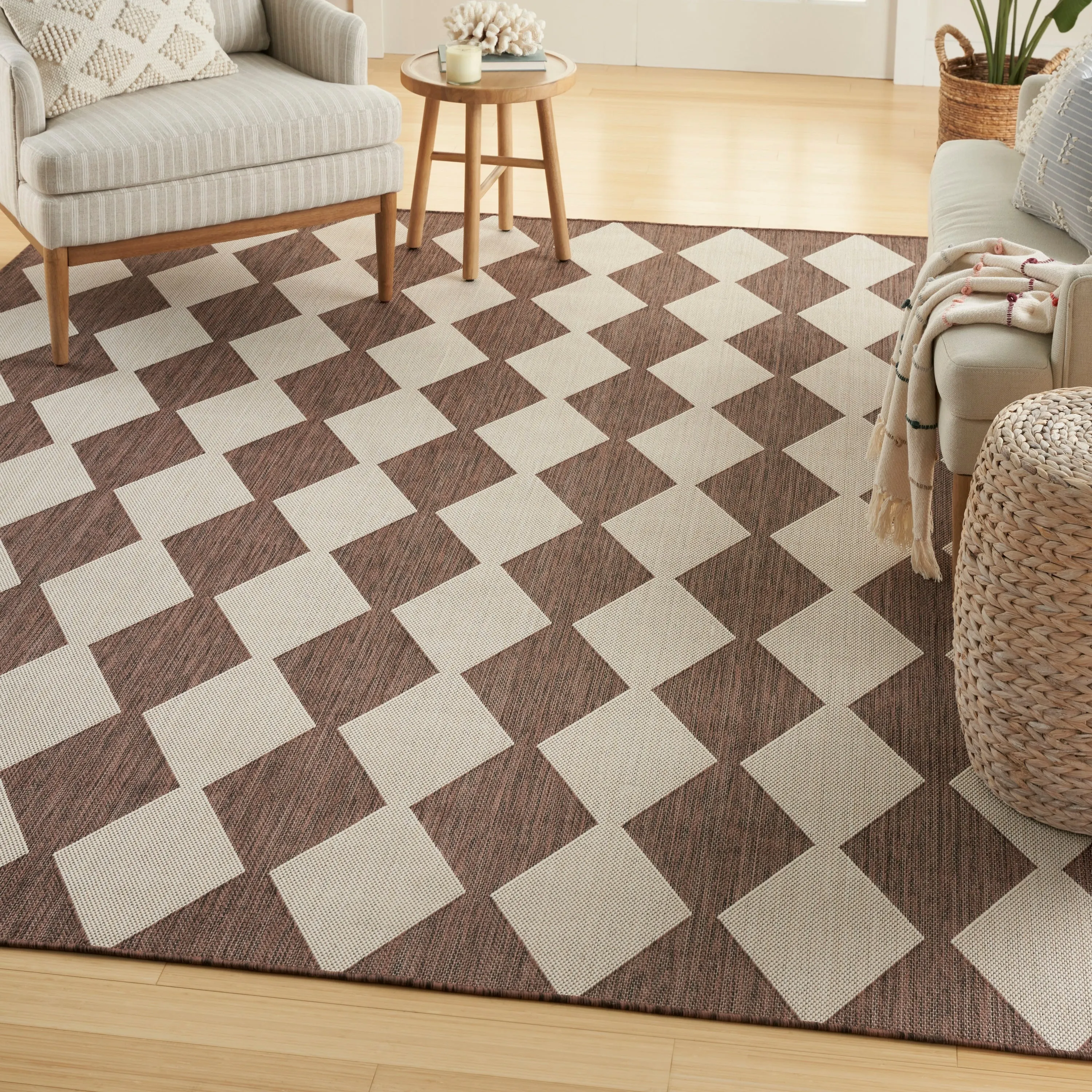 Nourison Positano Indoor/Outdoor Geometric Area Rug
