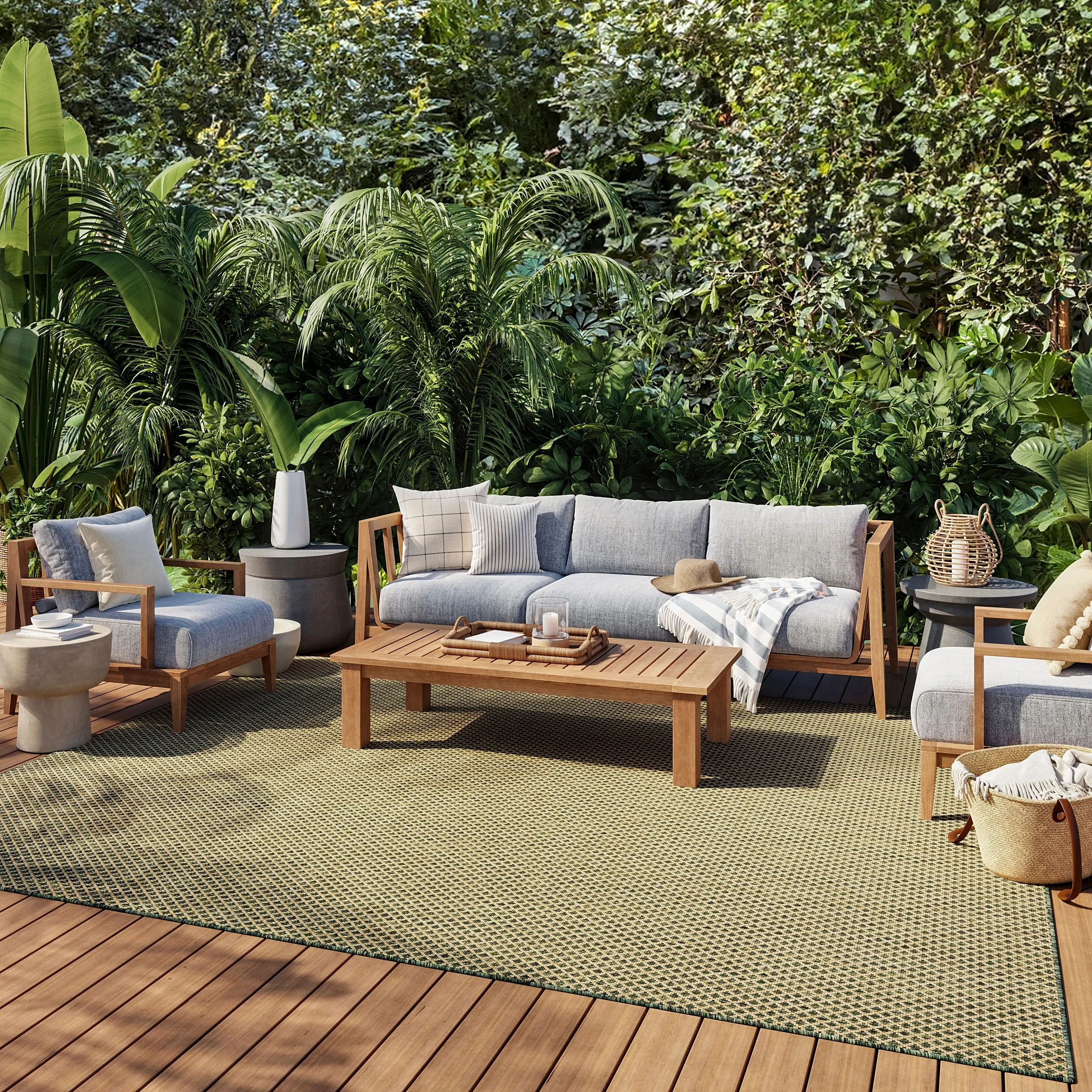 Nourison Positano Indoor/Outdoor Geometric Area Rug
