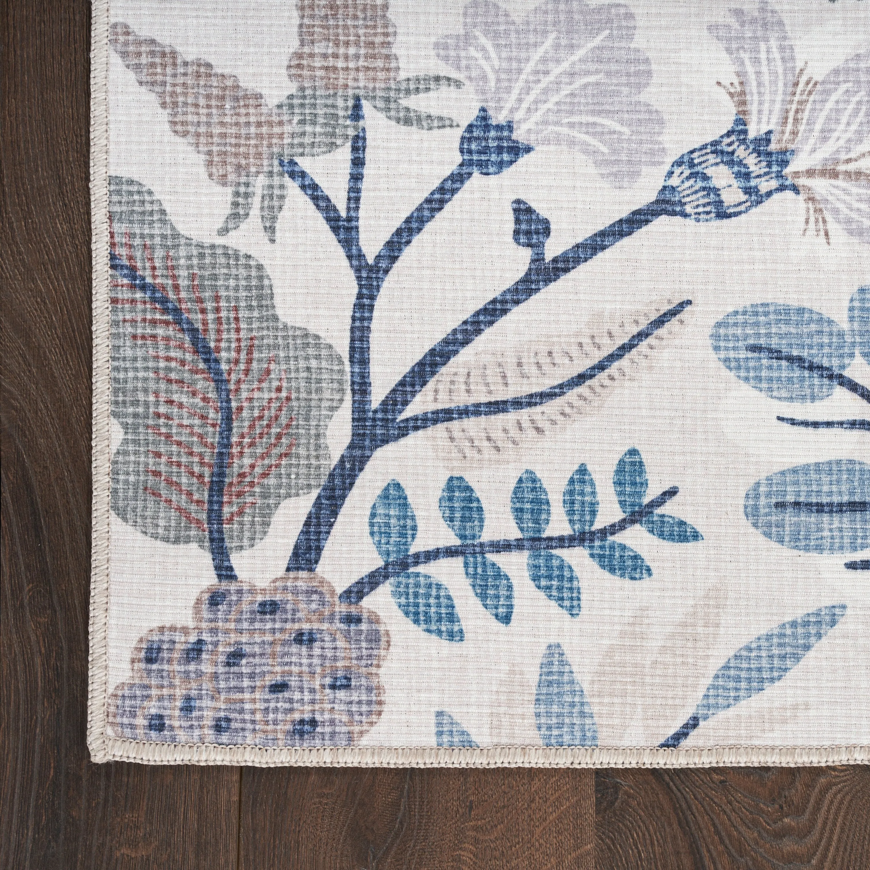 Nourison Washables Indoor Floral Area Rug