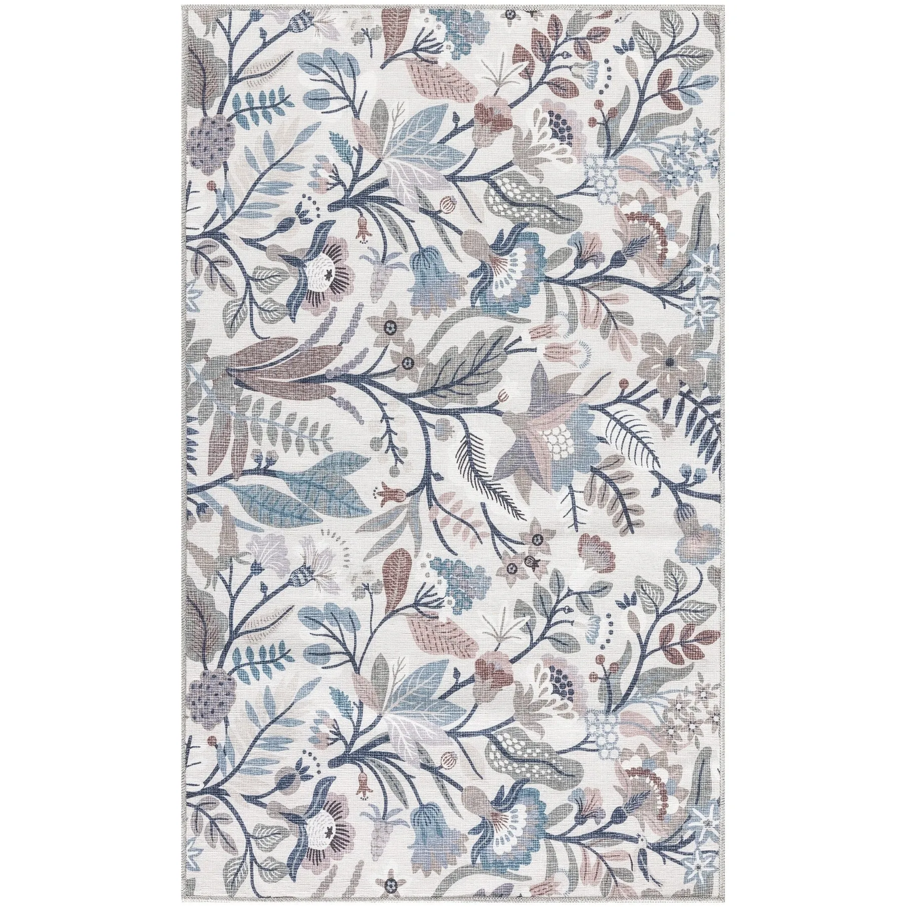 Nourison Washables Indoor Floral Area Rug