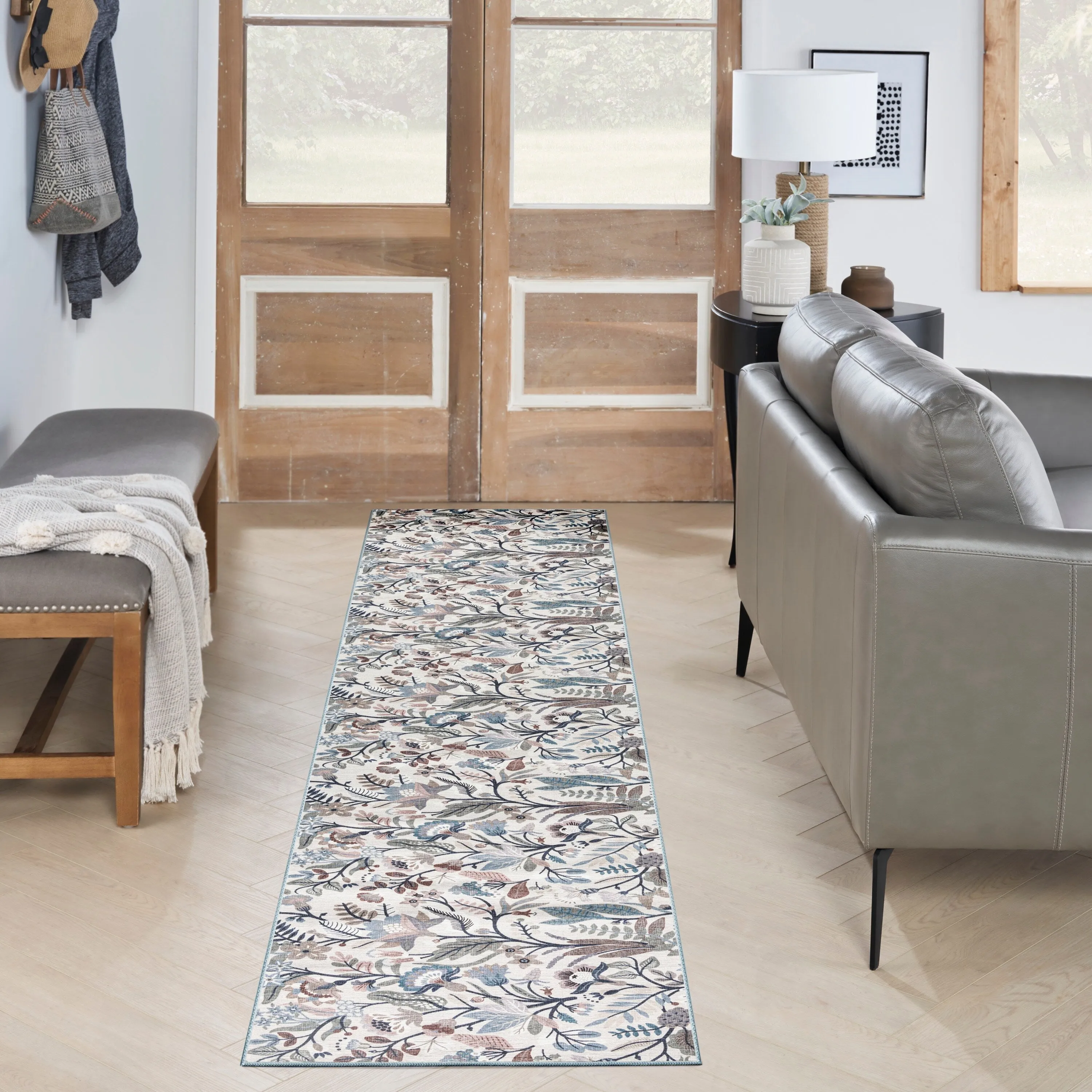 Nourison Washables Indoor Floral Area Rug