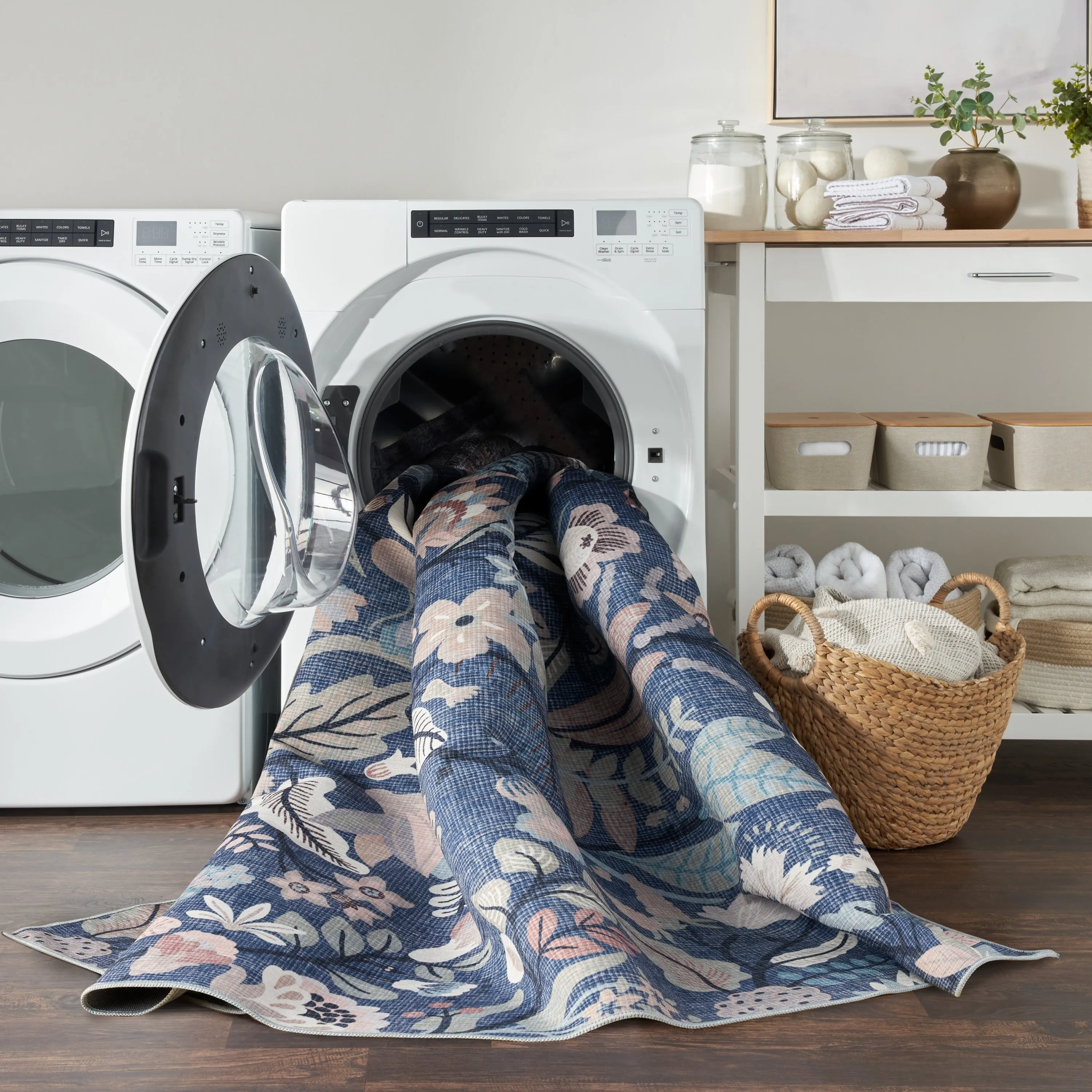 Nourison Washables Indoor Floral Area Rug