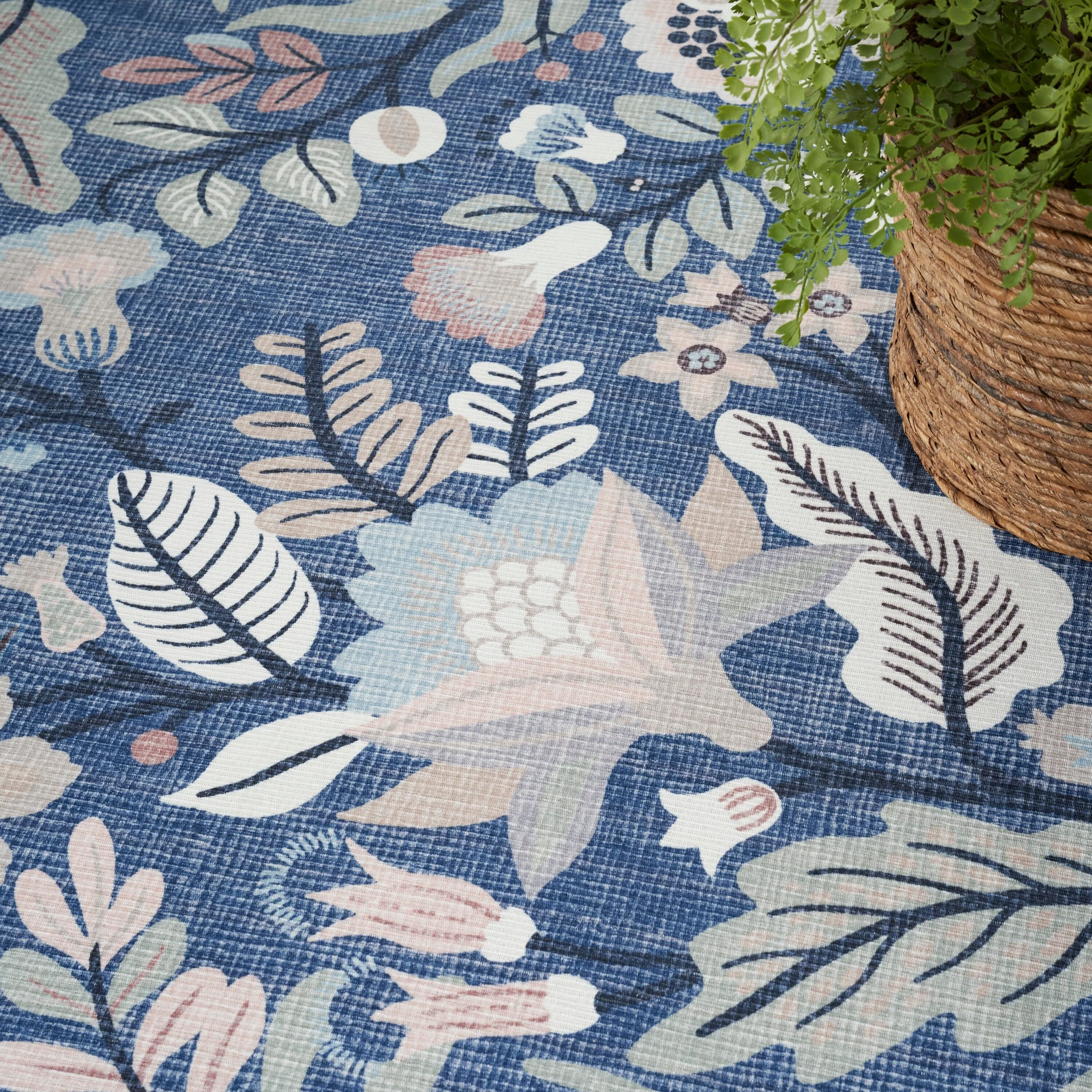 Nourison Washables Indoor Floral Area Rug
